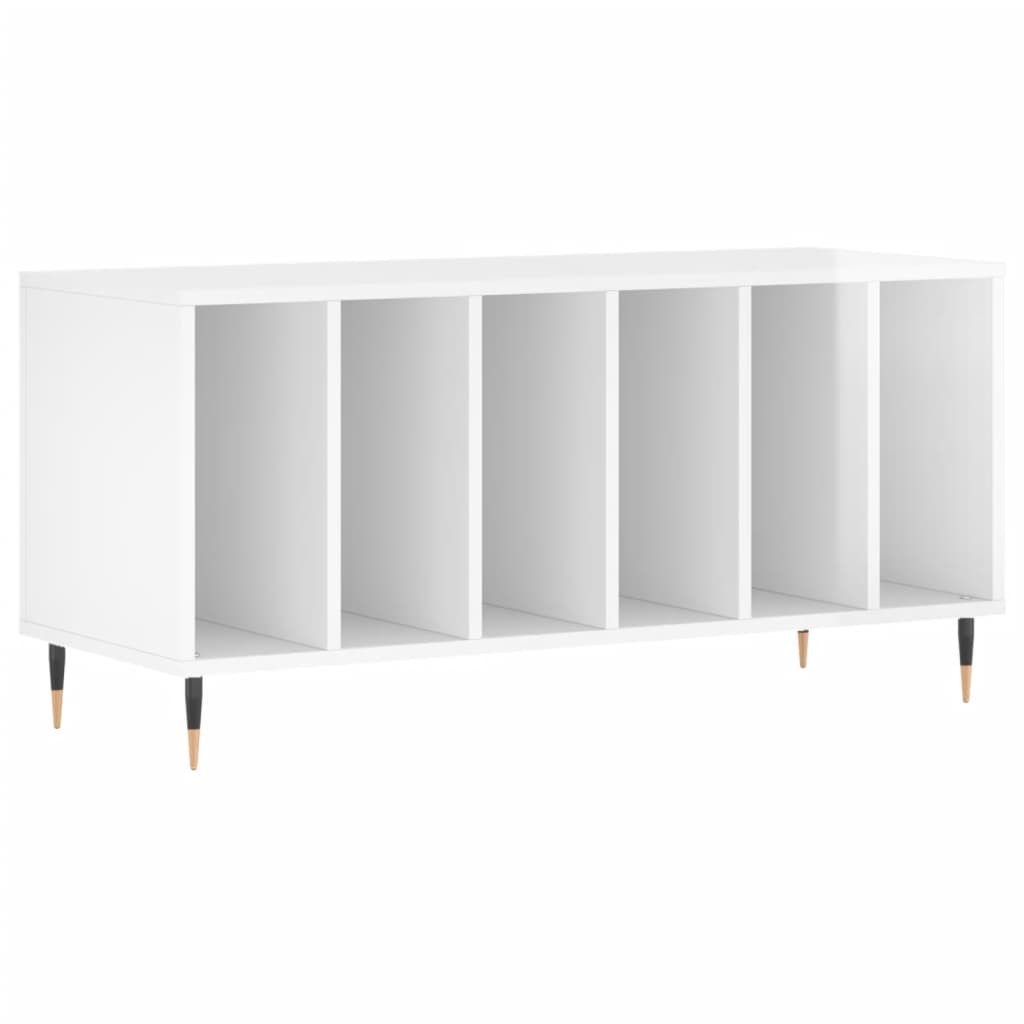 vidaXL Media-Regal Plattenschrank Hochglanz-Weiß 100x38x48 cm günstig online kaufen