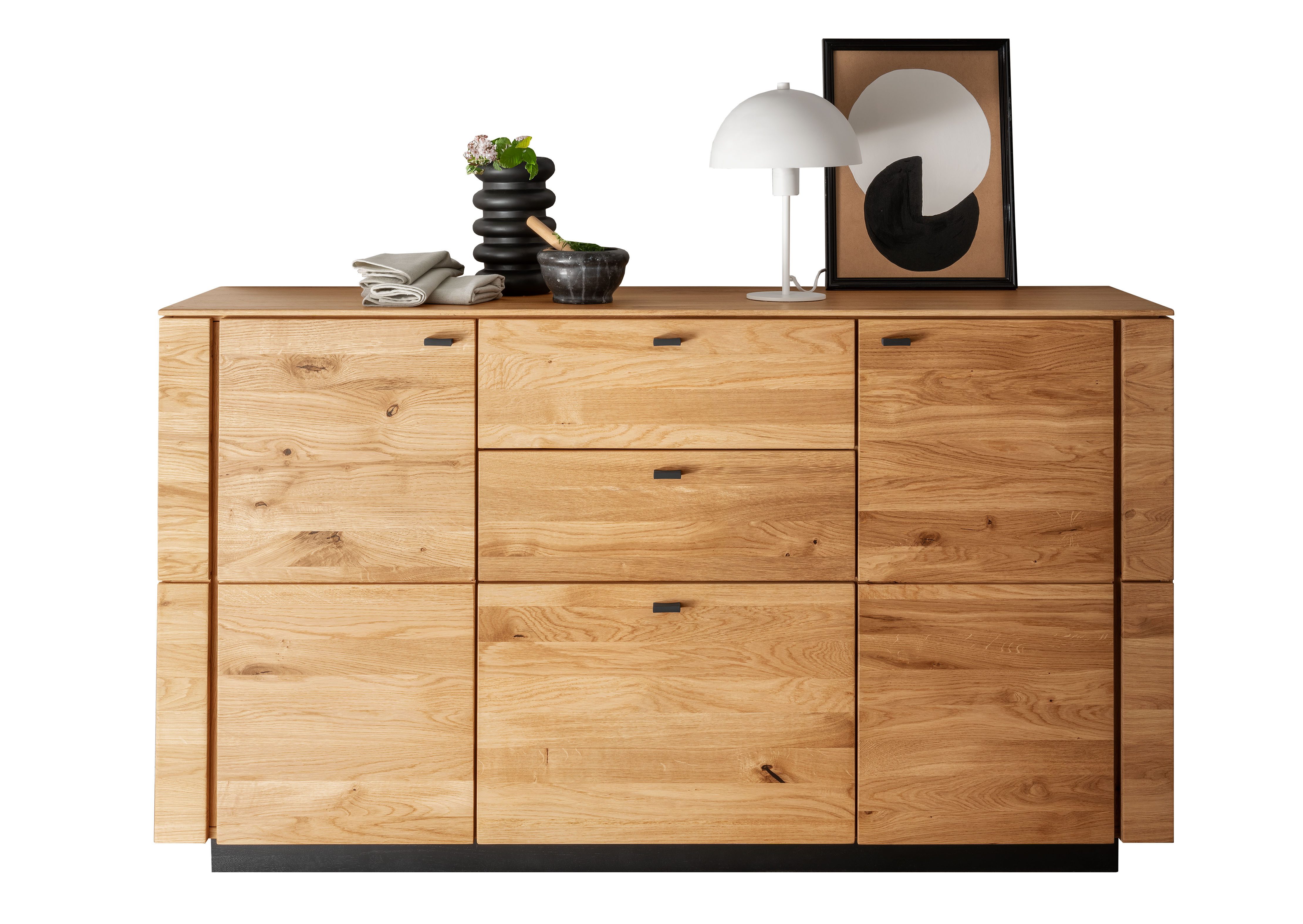 Woodroom Sideboard Zwettl (Wildeiche massiv geölt), Maße 157x86x42, Kommode, Wohnzimmerschrank, massiv