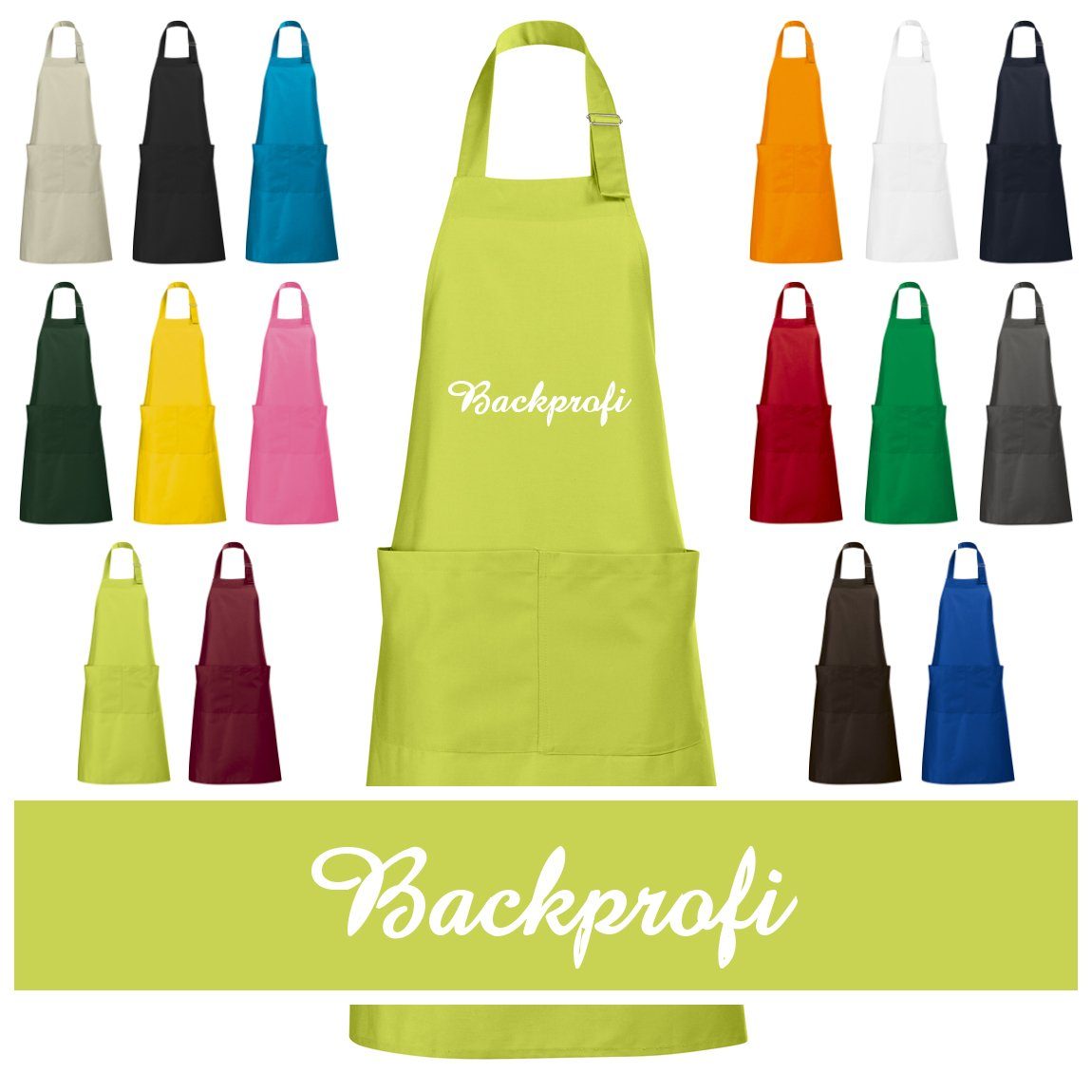 Schnoschi Kochschürze Hochwertige Küchenschürze Backprofi bestickt, günstig online kaufen