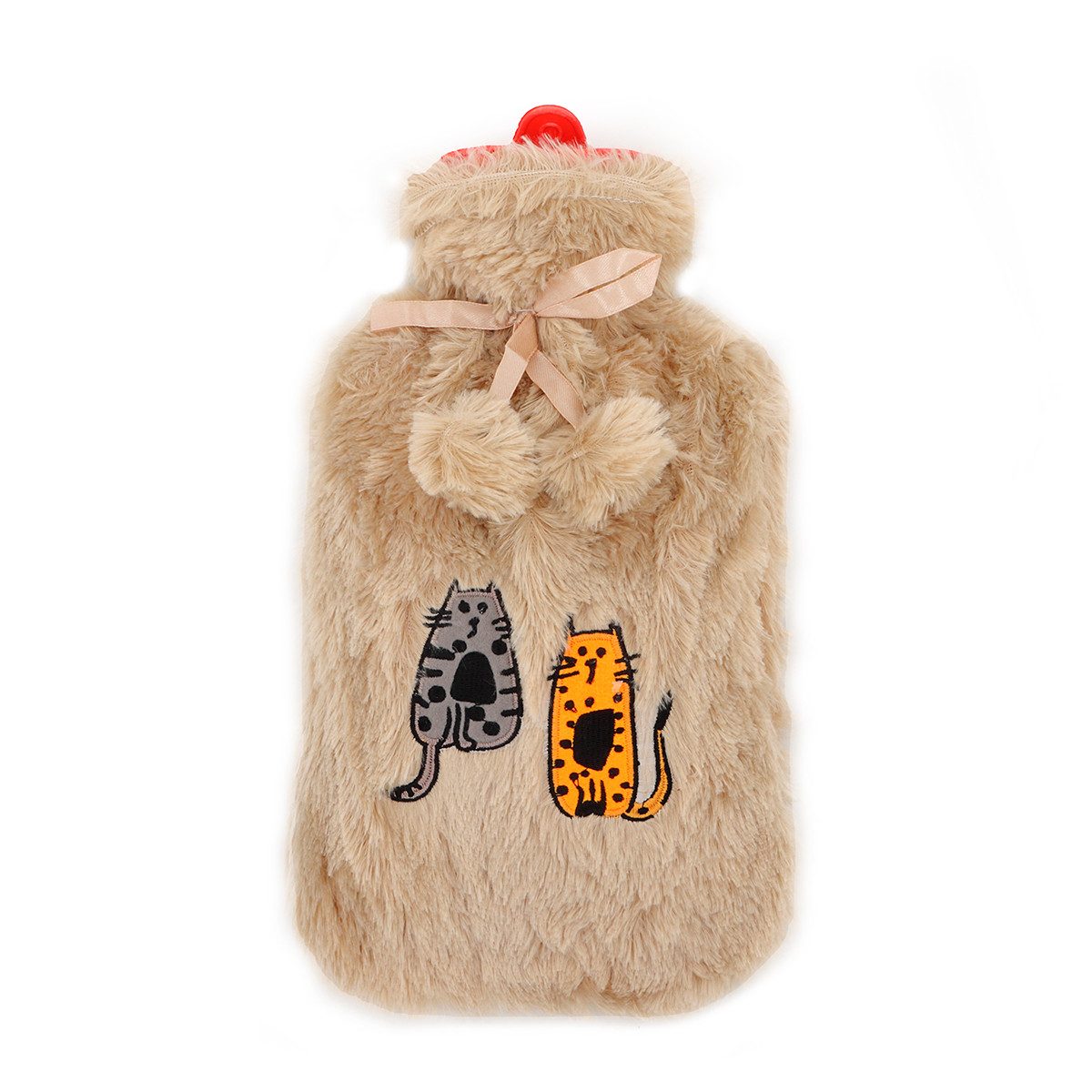 BIGGDESIGN Wärmflasche BiggDesign Katzen Wärmflasche – 2 l, Beige, wohltuende Wärme & kuschel
