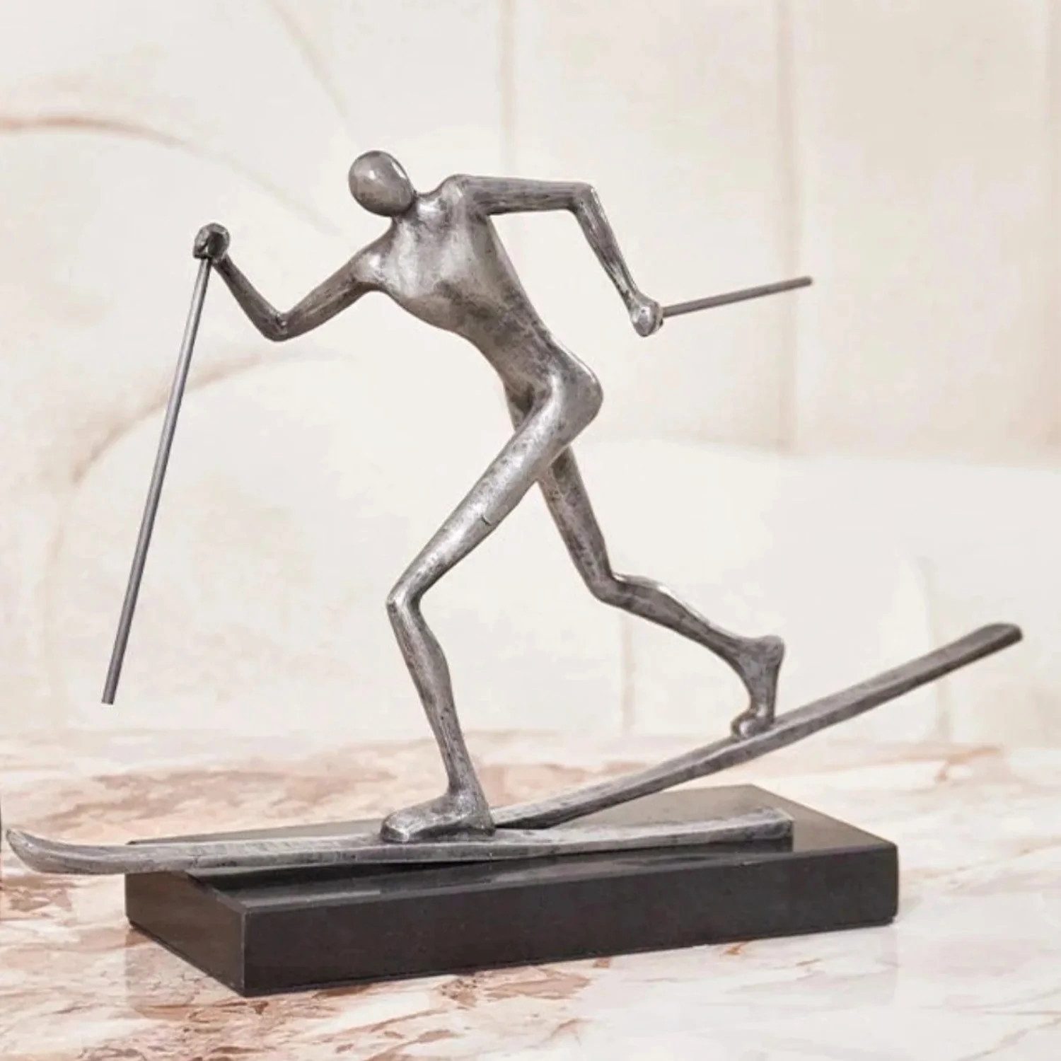Quality Elegance Skulptur Luxuriöse Skating Man Skulptur – Handgefertigte