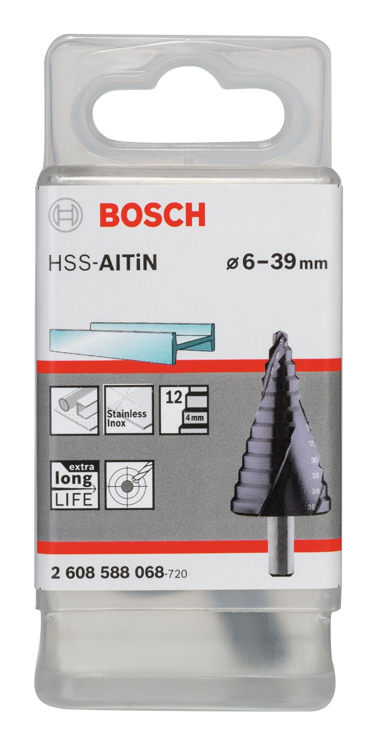 HSS-AlTiN 12 Metallbohrer, BOSCH 10 - 6 93,5 Stufen - 39 x x Stufenbohrer mm