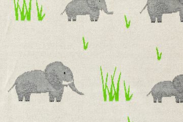 Babydecke fillikid Strickdecke Elefanten, Fillikid