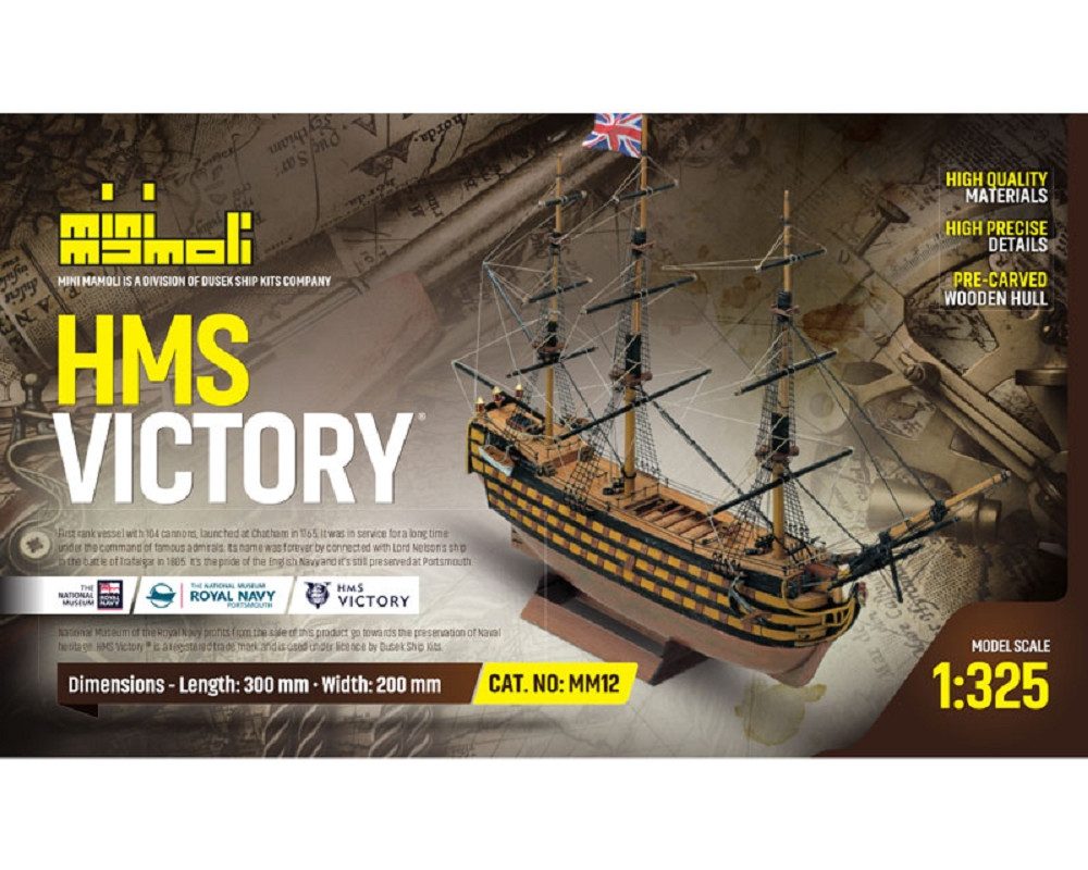 Modellbausatz Mini Mamoli Schiff HMS Victory 1:325 Holz Bausatz