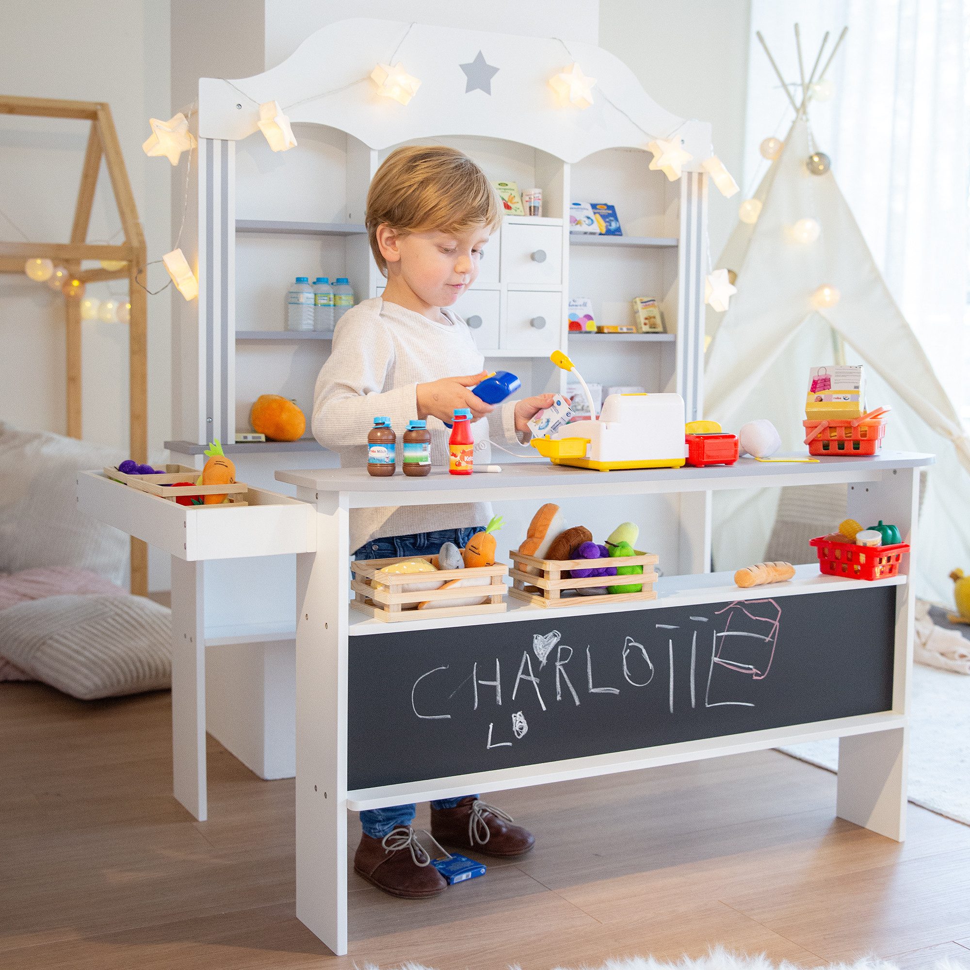 roba® Kaufladen Kaufmannsladen Candyshop, ideal für Rollenspiele rund ums Einkaufen und Bummeln