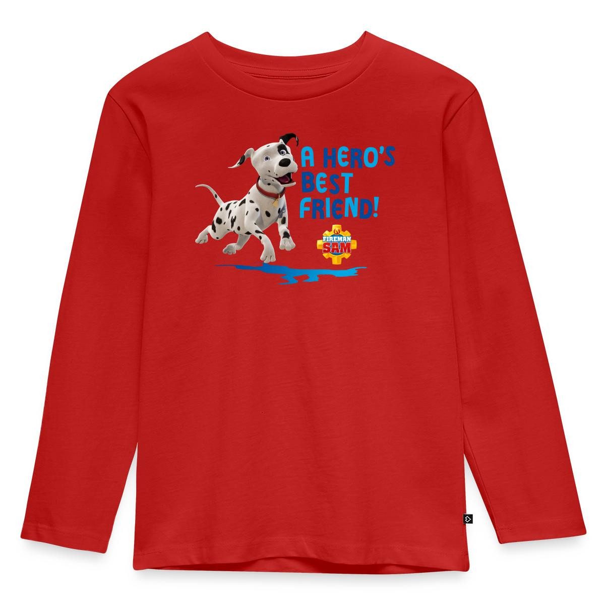 T-Shirt Feuerwehrmann Sam™ Dalmatiner Schnuffi Süß Kinder Premium Langarmshirt