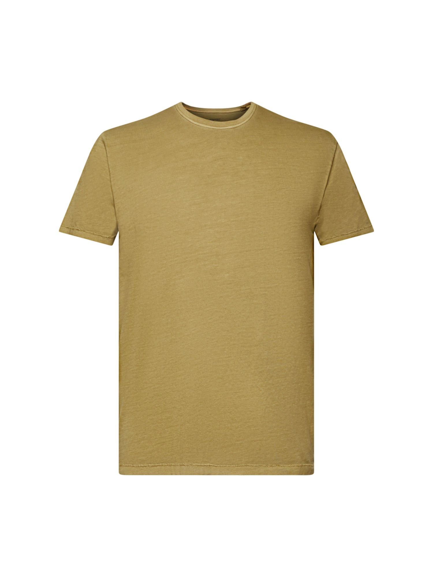 edc OLIVE 100 % by T-Shirt T-Shirt (1-tlg) Baumwolle Washed-Look, Esprit im