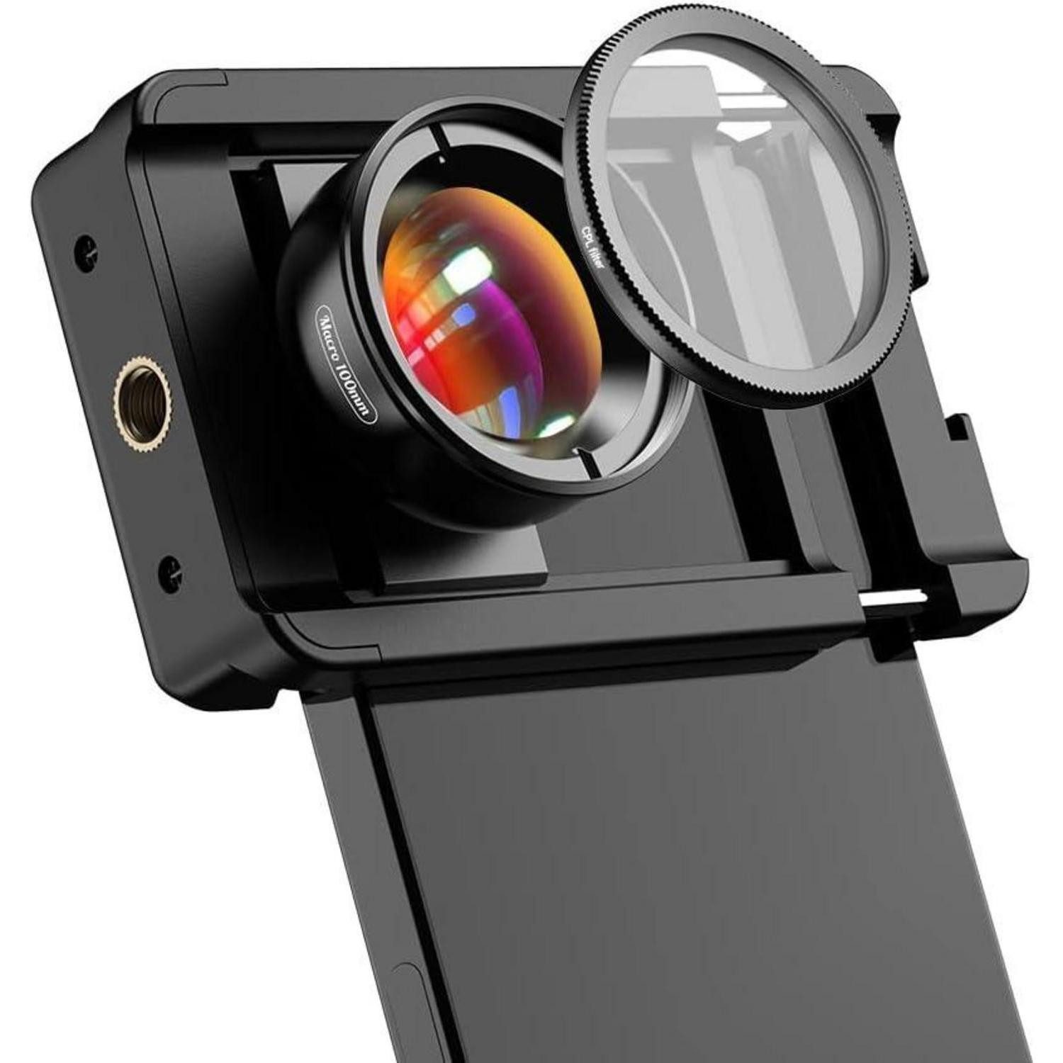 LuxusKollektion Makro-Objektiv iPhone 100mm Makrolinse + CPL-Filter für Samsung Galaxy Makroobjektiv
