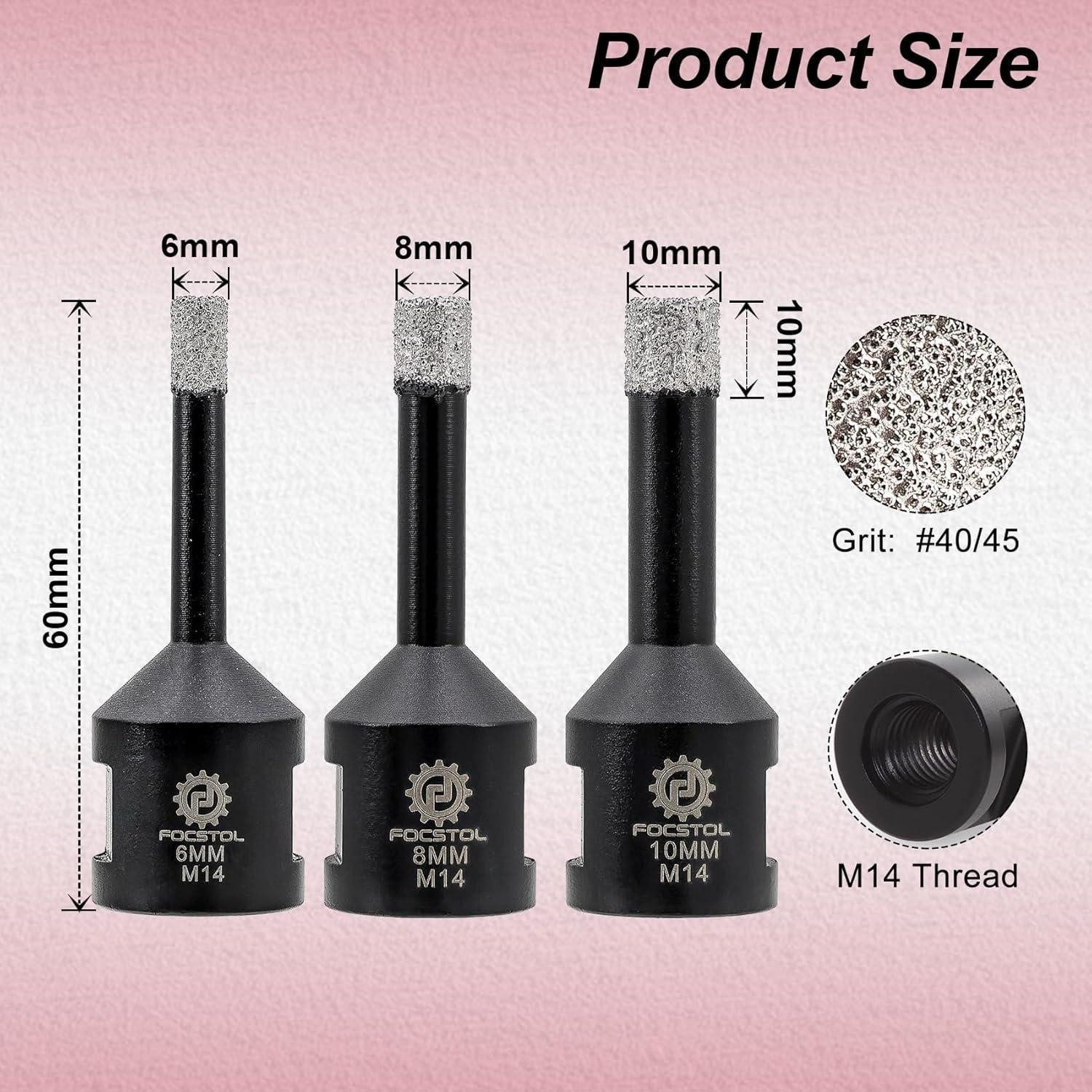 LuxusKollektion Fliesenbohrer Fliesenbohrer Diamant Lochsäge Keramik Marmor Granit M14 6 8 10mm