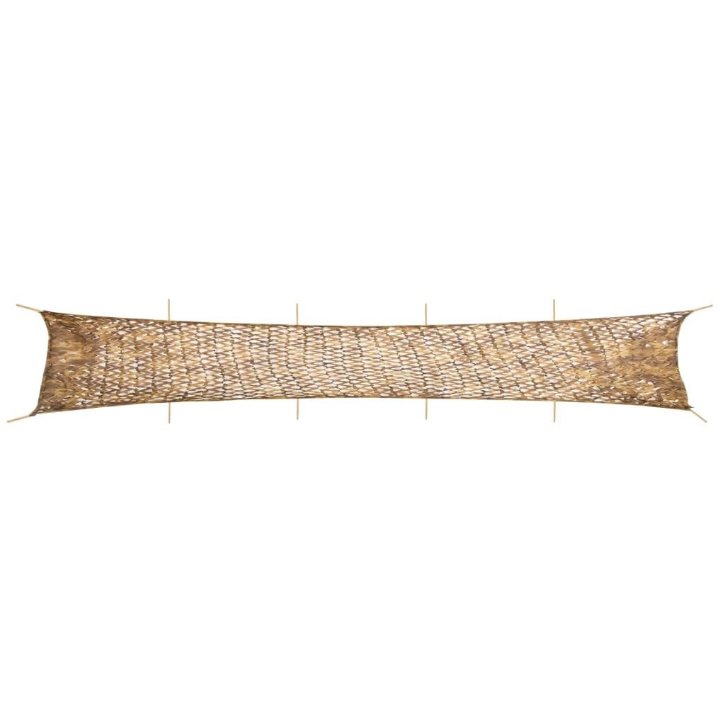 Sonnensegel 1038 x 137 cm Tarnnetz mit Aufbewahrungstasche 1038x137 cm Sandfarbe