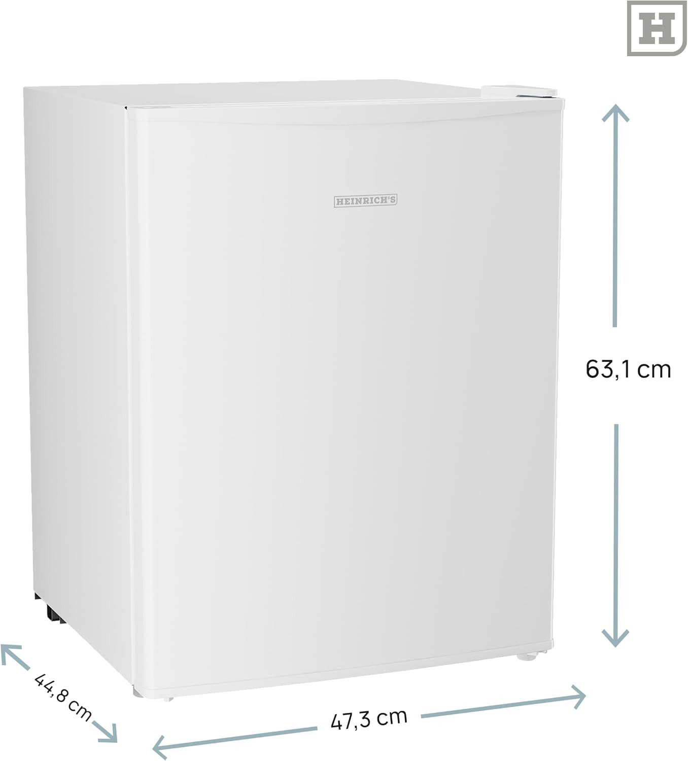 Heinrich´s Gefrierschrank mini Gefrierbox HGB 5288 W, 63,1 cm hoch, 47,3 cm breit, Tiefkühltruhe 4 Sterne Ideal für Büro Camping Outdoor Gefrierfach