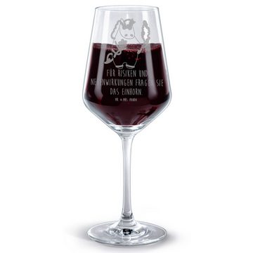 Mr. & Mrs. Panda Rotweinglas Einhorn Woodstock - Transparent - Geschenk, Hochwertige Weinaccessoir, Premium Glas, Spülmaschinenfest