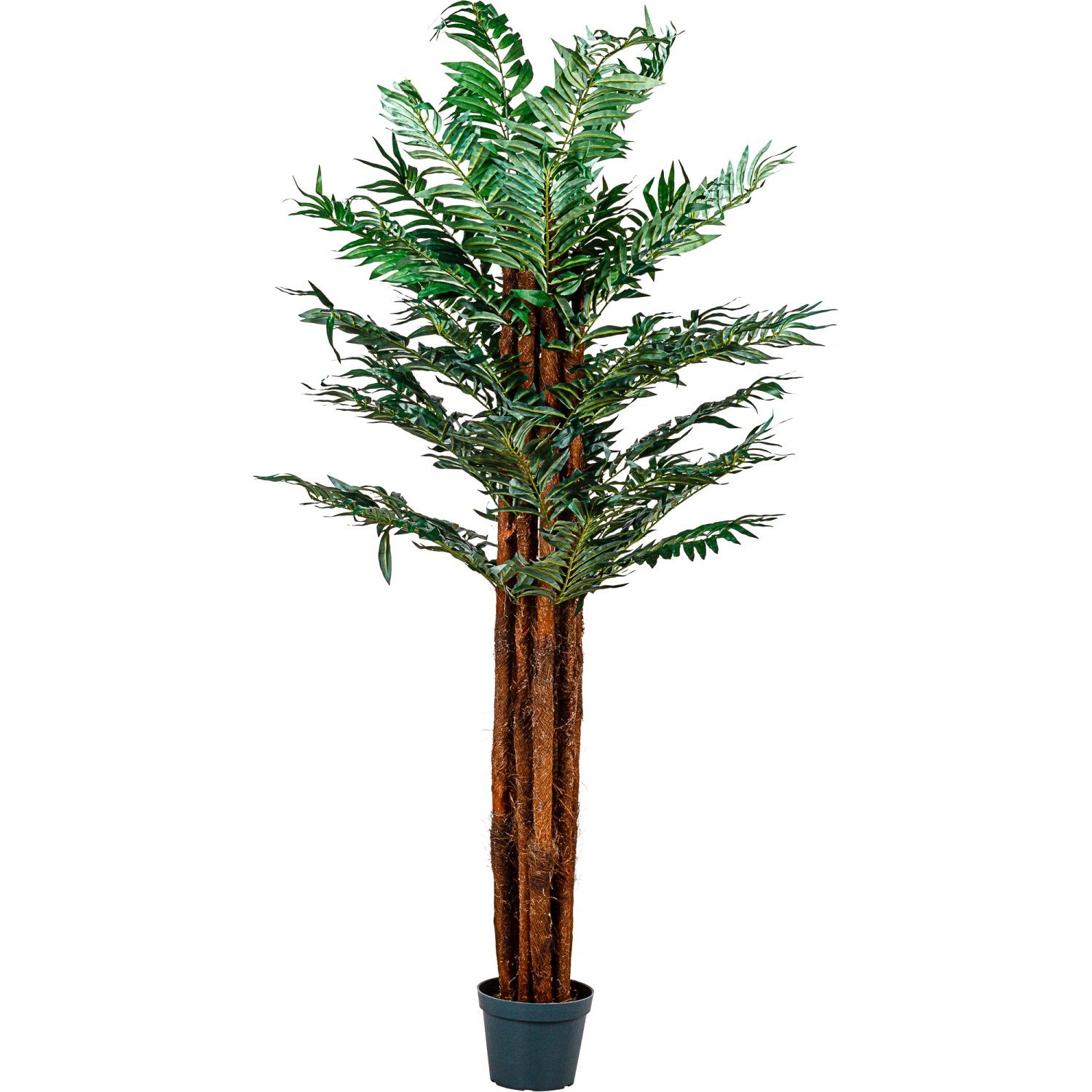 Kunstbaum Künstliche Areca Palme Kunstpflanze Kunstbaum Arecapalme, PLANTASIA, Höhe 180,00 cm, 180 cm, 912 Blätter, Echtholzstamm