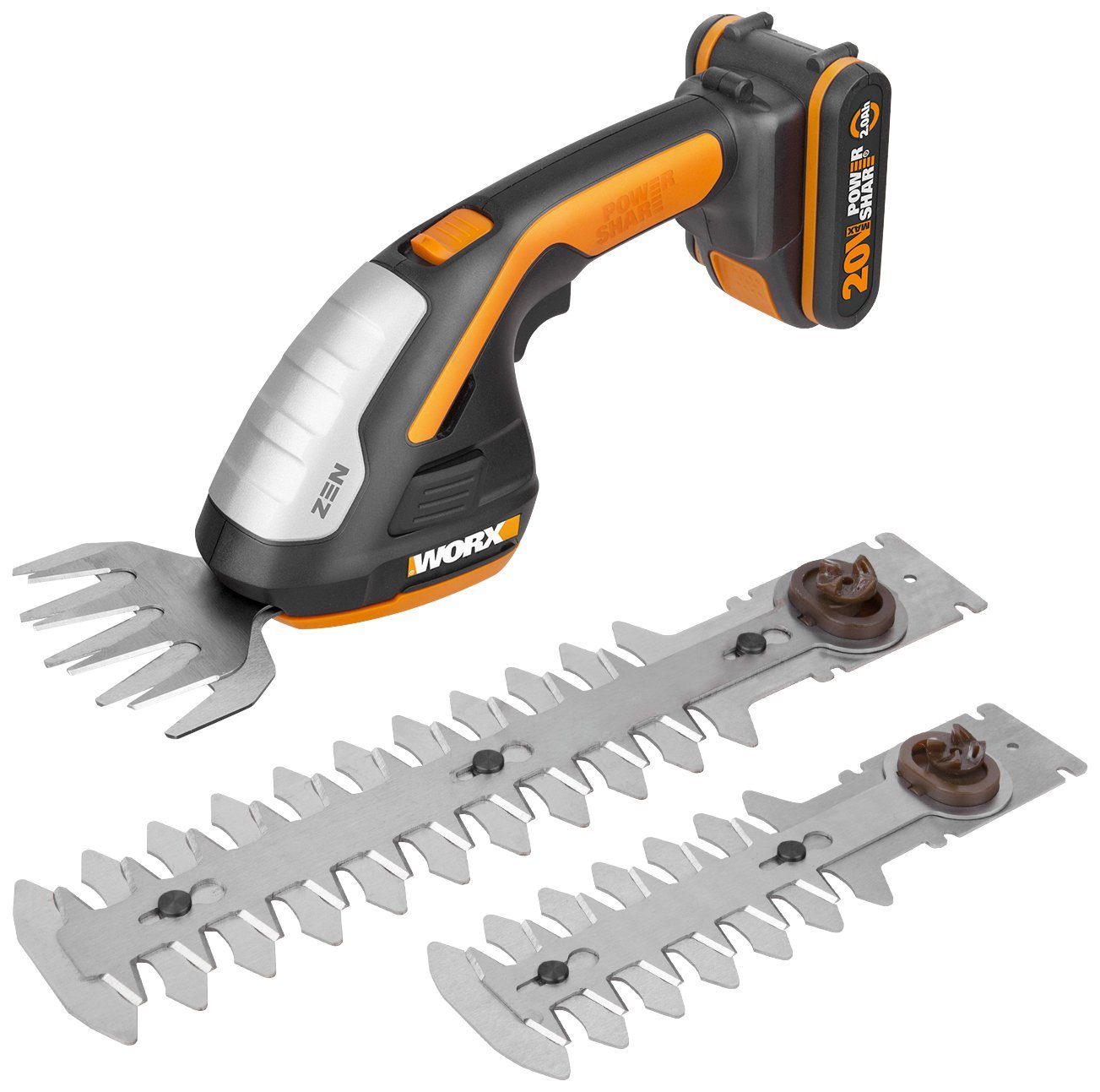 WORX AkkuStrauch und Grasschere »WG801E«, 9/12/20 cm Arbeitsbreite