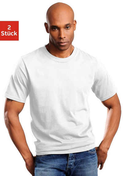 Schiesser T-Shirt (2er-Pack) schlichte Basic-Shirts in Top-Markenqualität