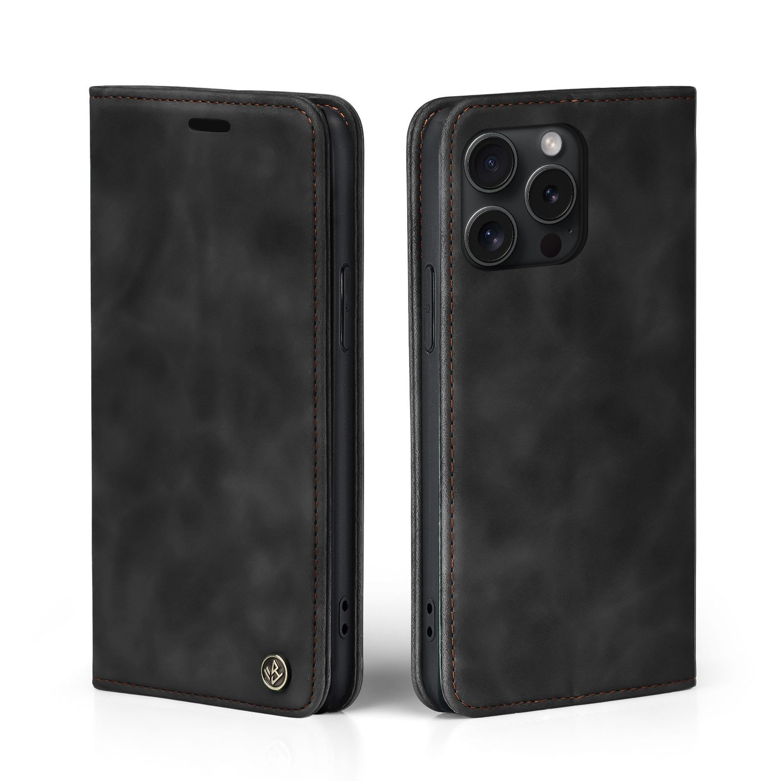 Tec-Expert Handyhülle Tasche Hülle für Apple iPhone 16 Pro 6.3 Zoll, 6.3, Cover Klapphülle Case mit Kartenfach Fliphülle aufstellbar