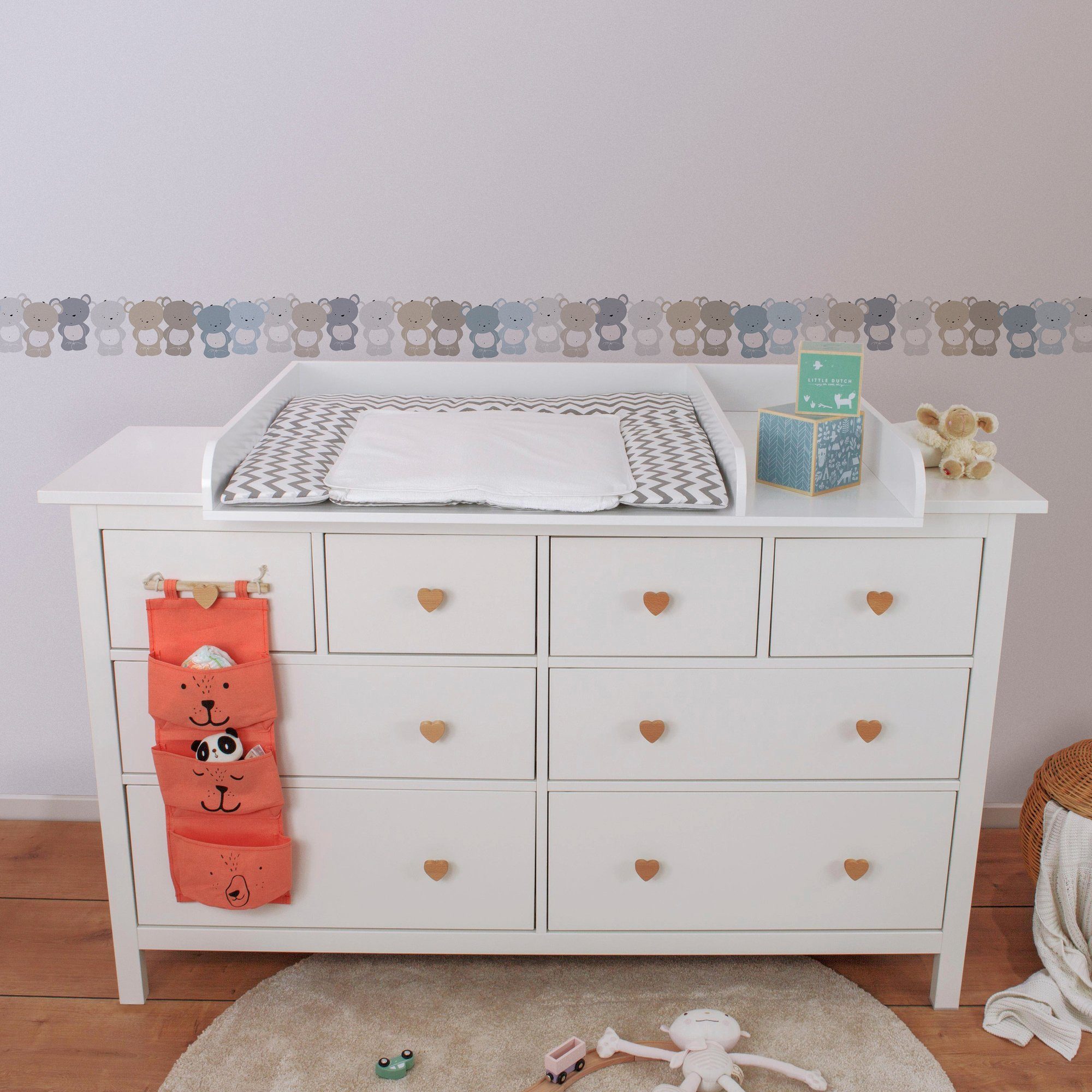 A.S. Création Bordüre Cute Bears, glatt, abstrakt, naturalistisch, Motiv, Tapete Kinder Borte Wohnzimmer Schlafzimmer Küche Design Kinderzimmer