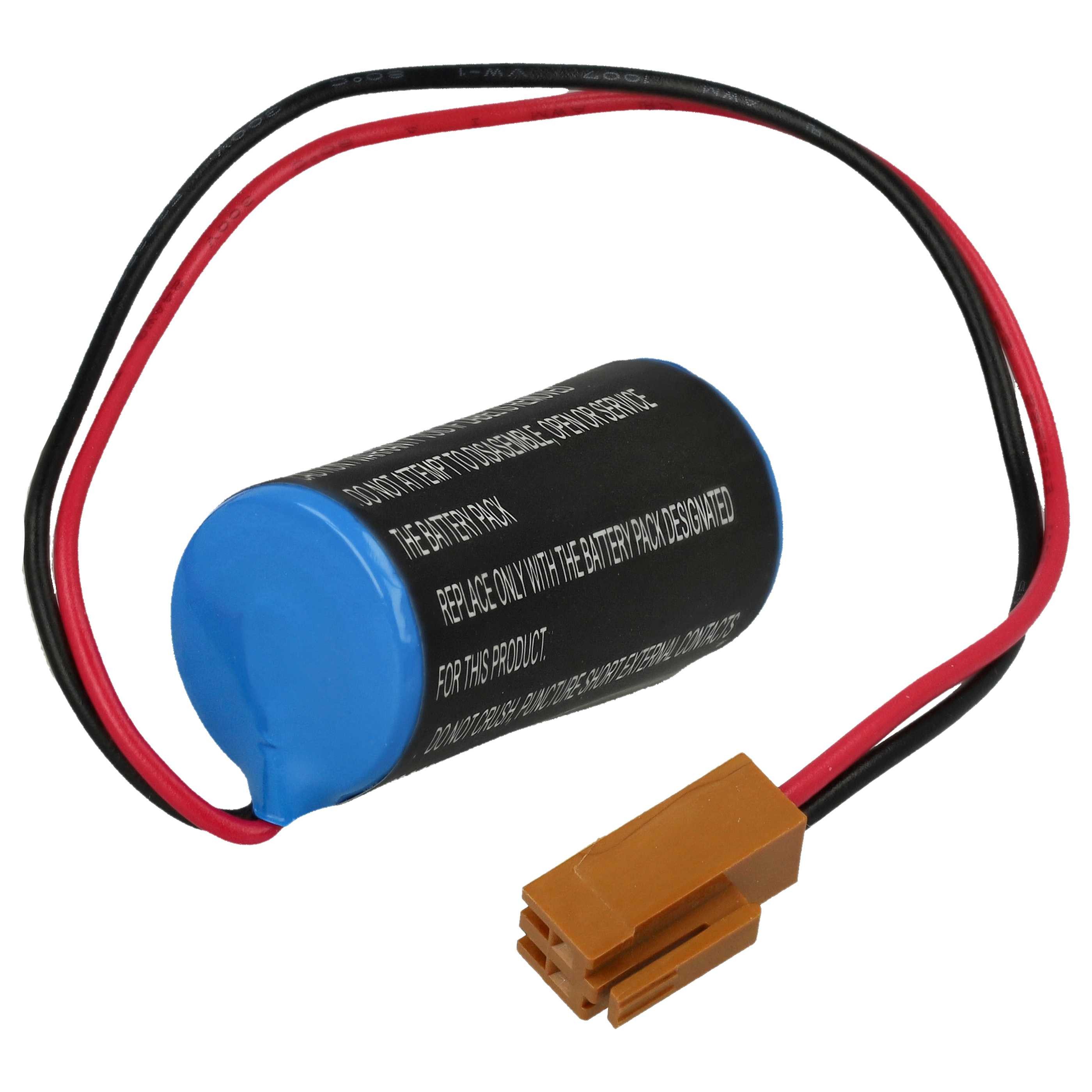 vhbw Batterie passend für Fanuc 16-C (CNC System Amplifier), 16-B, 90-20, Akku Batterie Li-MnO2 1200 mAh (3 V, 5 St), Leistungsfähige Ersatz-Batterie für Roboter, Nicht wiederaufladbar