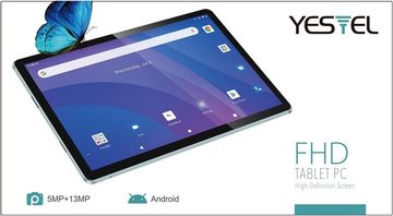 YESTEL T10 Octa-Core Prozessor Tablet (10", 64 GB, Android 11, Mit Tastatur und Maus, 10 GB RAM + 64 GB ROM (erweiterbar auf 1 TB)