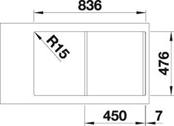 Blanco Küchenspüle LANTOS 45 S-IF, rechteckig