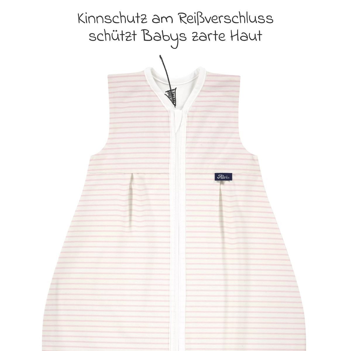 Alvi® Kinderschlafsack Mäxchen Light - Organic Cotton - Ringlets Koala - Rosé - Gr. 110 cm, Baby Kugelschlafsack Babyschlafsack
