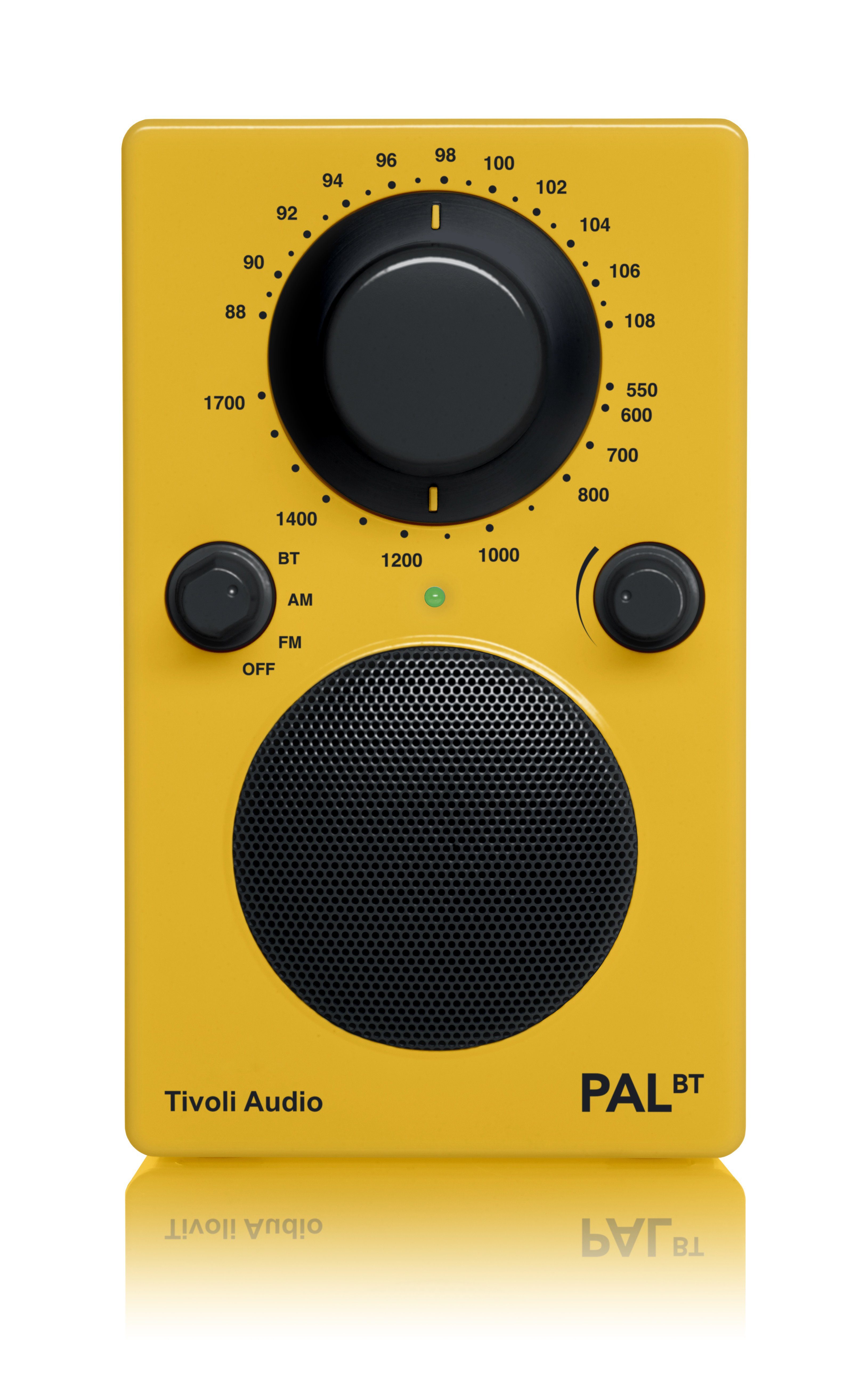 Tivoli Audio PAL BT Radio (FM-Tuner, Tisch-Radio, Bluetooth-Lautsprecher, tragbar, Akku-Betrieb) Gelb