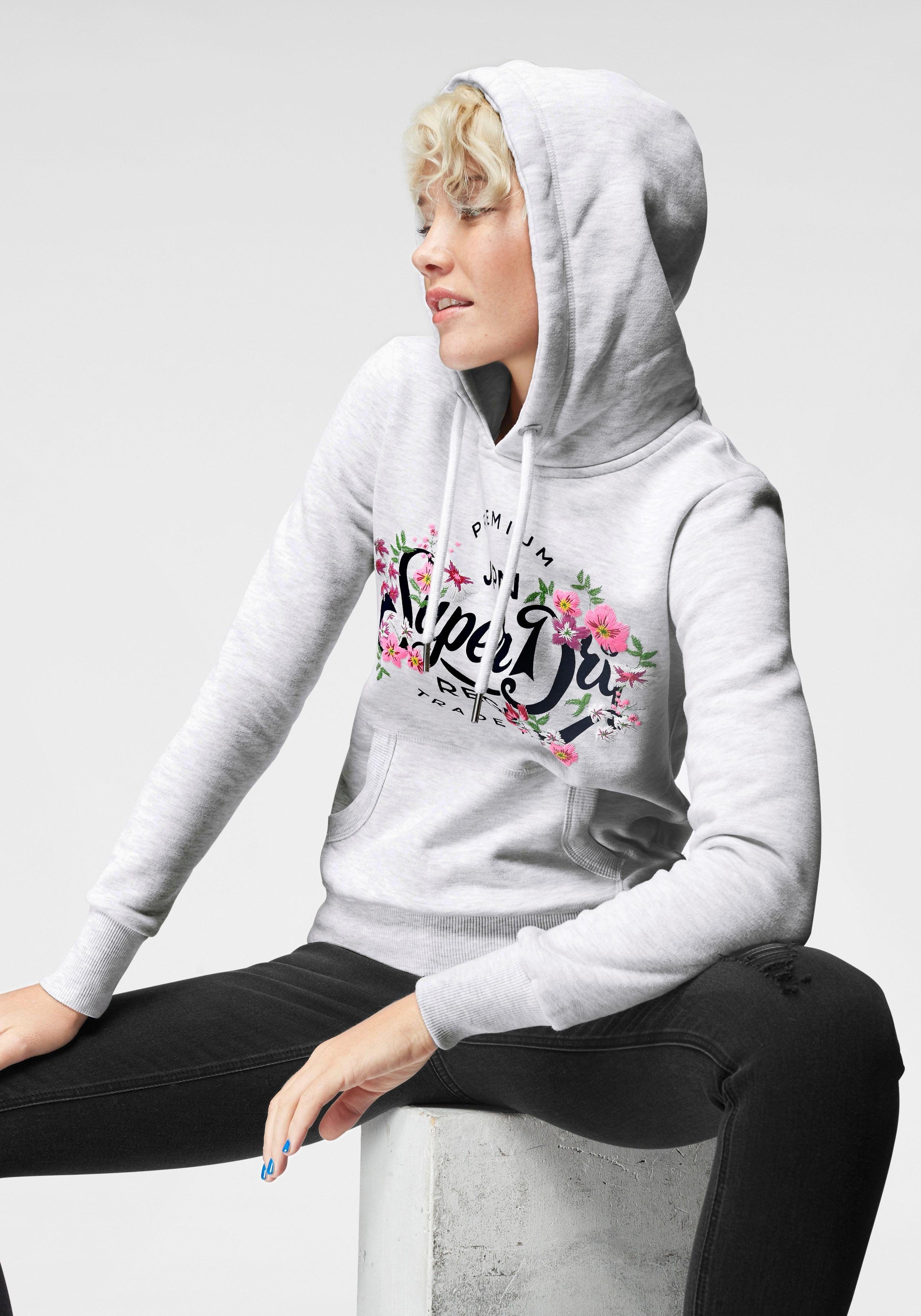 Superdry Kapuzensweatshirt »PREMIUM SCRIPT FLORAL ENTRY HOOD« mit modischen  Blumenprints online kaufen | OTTO