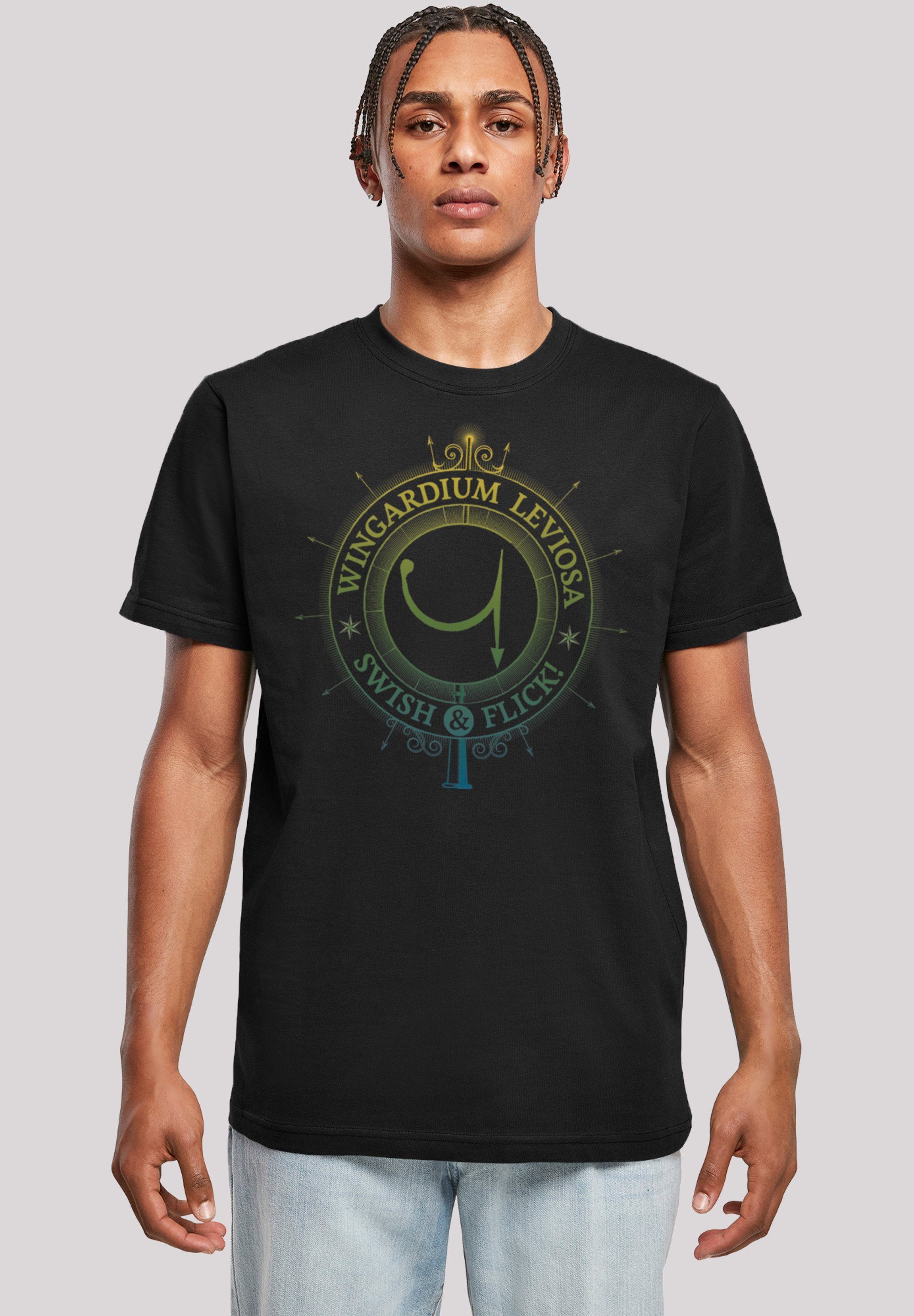 F4NT4STIC T-Shirt Harry Potter Wingardium Leviosa Spells Charms Print schwarz