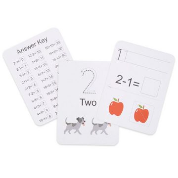 Mamabrum Puzzle-Sortierschale Lernkarten zum Schreiben lernen - Zahlen und das Alphabet