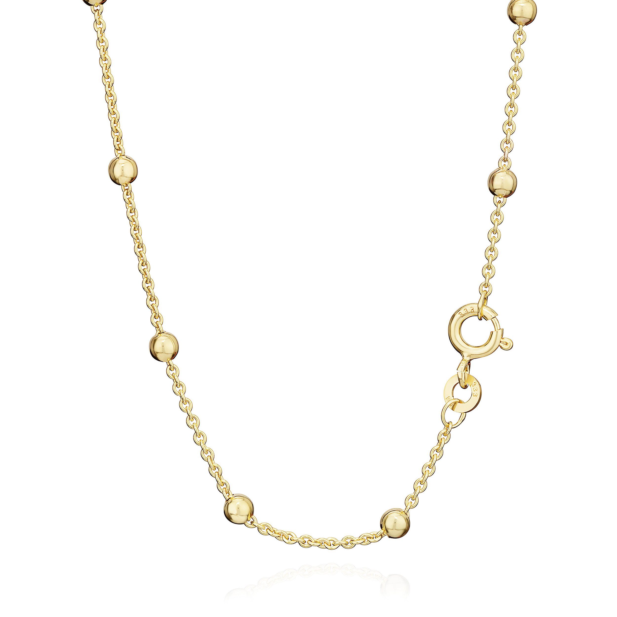 Goldkette 45cm Ankerkette 333 Gelbgold 8k Massiv Halskette Anker Collier Rund 3