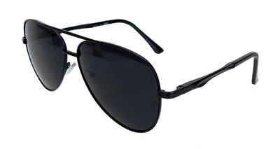Ella Jonte Pilotenbrille Herren Sonnenbrille schwarz polarisierend UV 400 im Etui