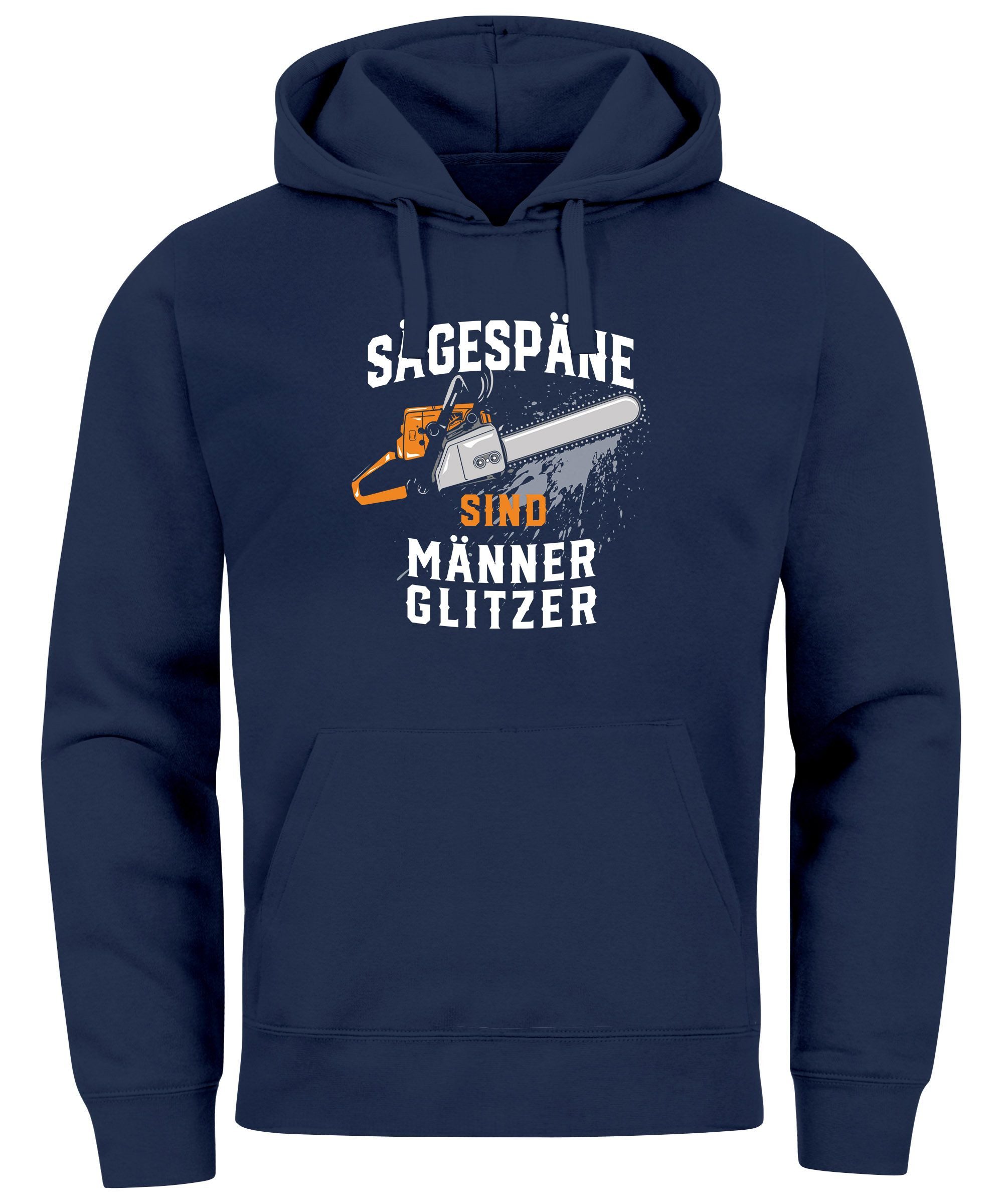 Neverless Hoodie Hoodie Herren Spruch Sägespäne günstig online kaufen