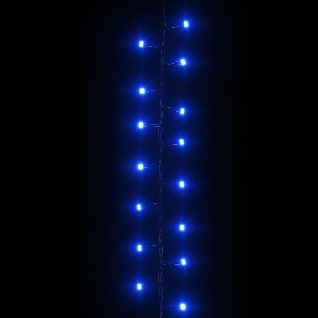 vidaXL Christbaumschmuck LED-Lichterkette mit Blau LEDs (1-tlg) Blau Dunkelgrün 13 PVC und 400 m