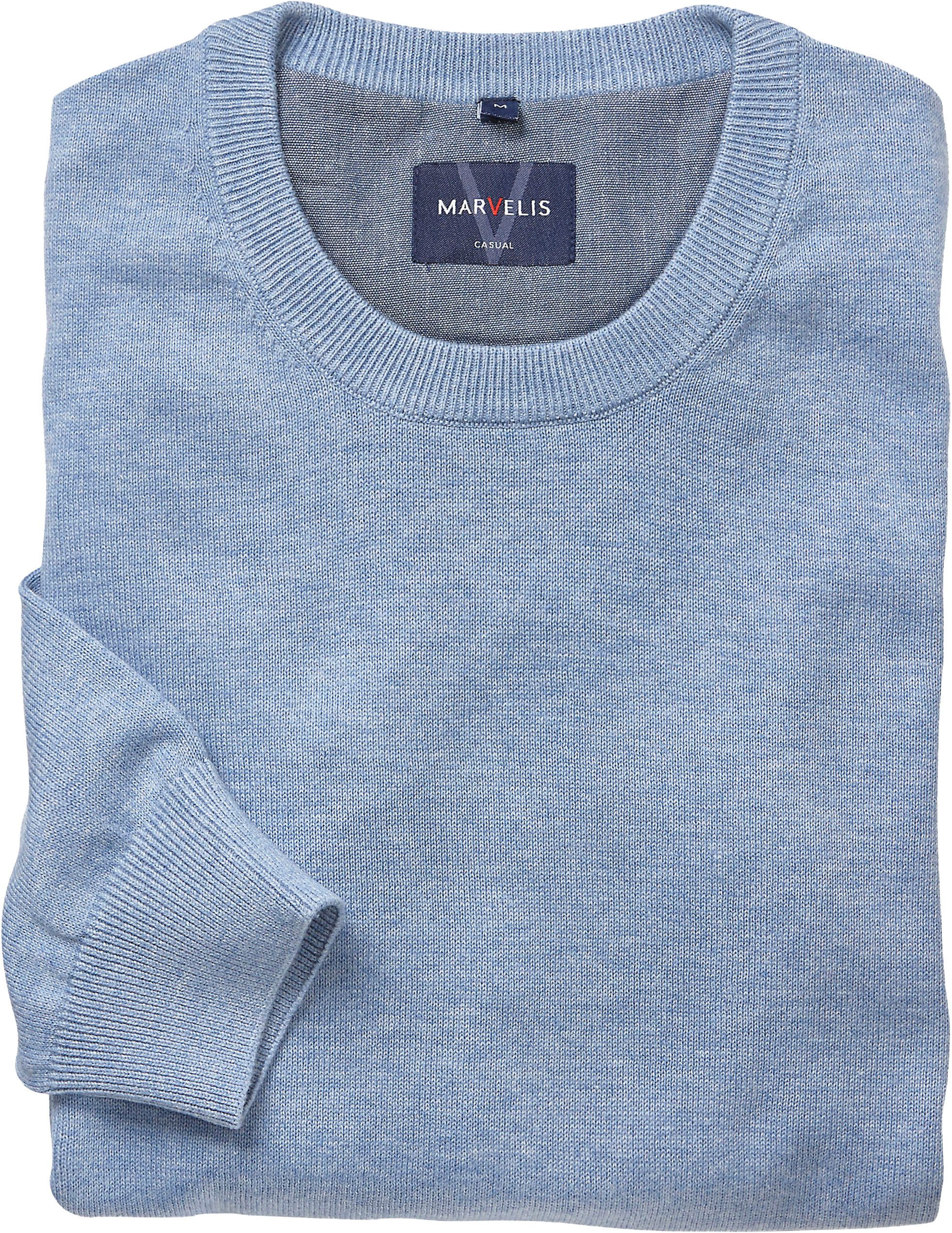 MARVELIS Strickpullover Rundhals, Baumwolle, regular fit günstig online kaufen