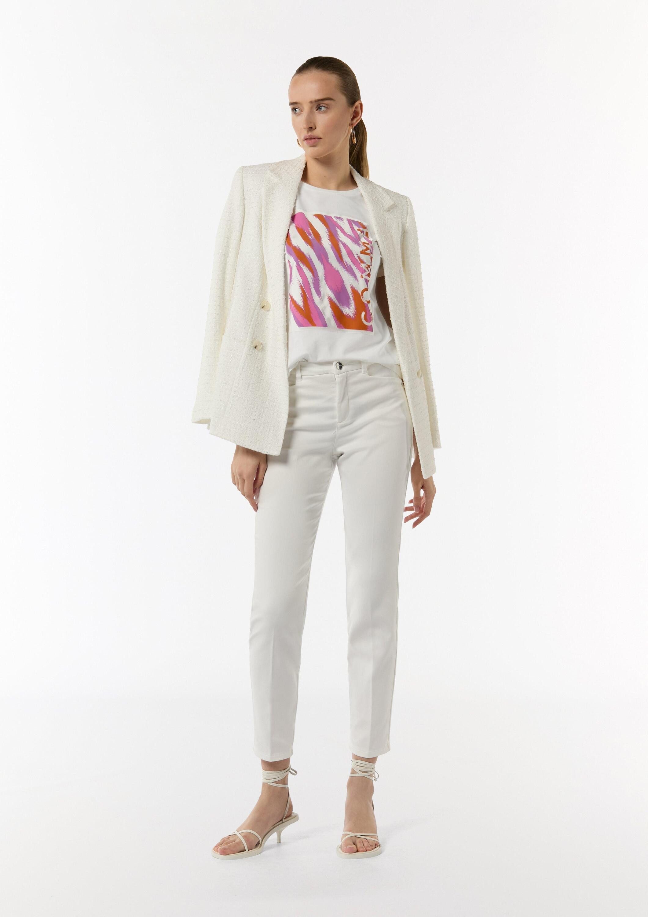 comma Kurzarmshirt T-Shirt T-Shirt mit Frontprint