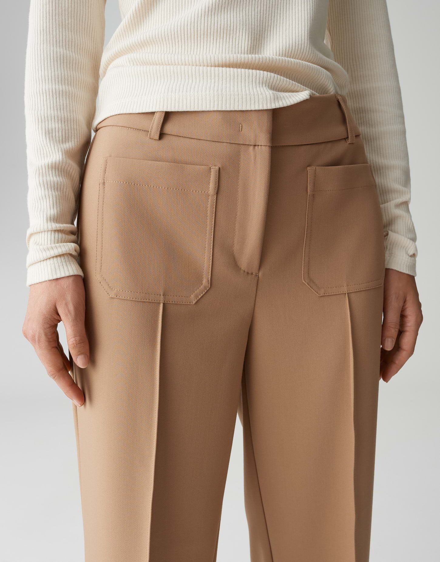 OPUS Stoffhose MEERI DYNAMIC Relaxed mit Komfortbund gerader Beinverlauf, glatter Griff
