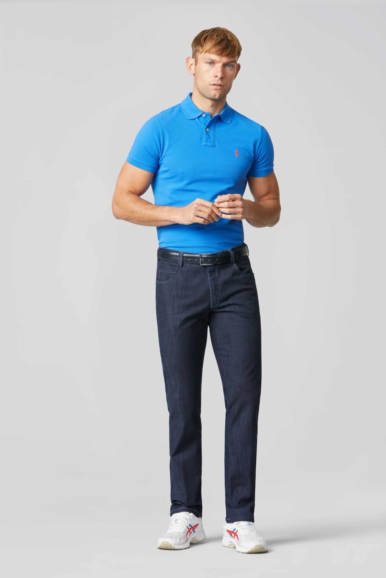 MEYER mit Cross-Denim Diego Straight-Jeans Swingpocket