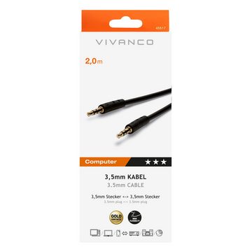 Vivanco Audio- & Video-Kabel, Audiokabel, Klinken Kabel (200 cm)