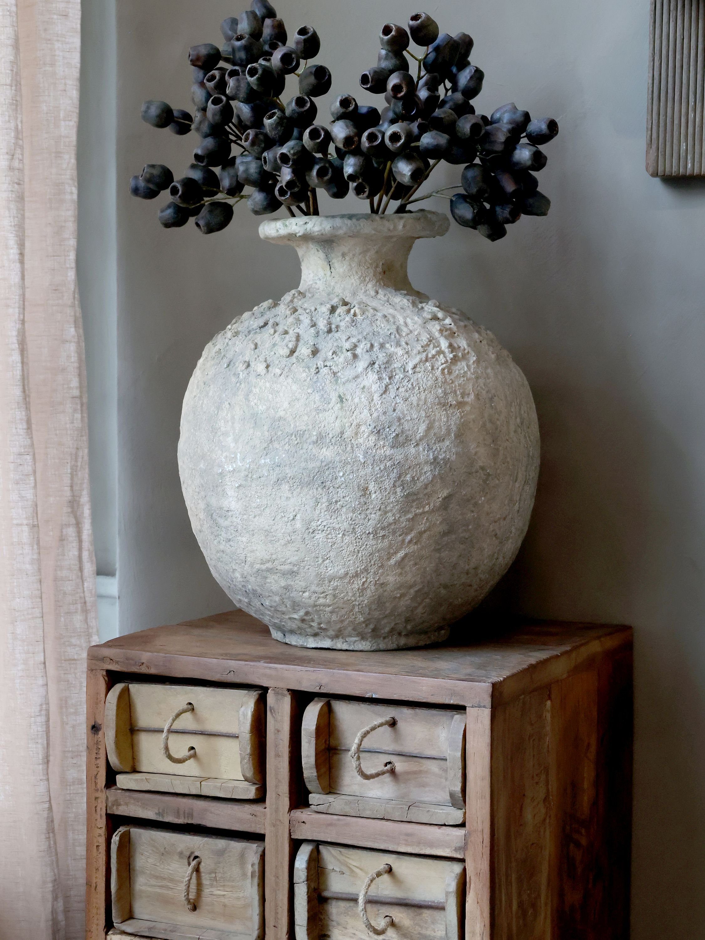 Chic Antique Kommode Kommode Schrank mit 10 Backsteinformen Schubladen Holz Chic Antique