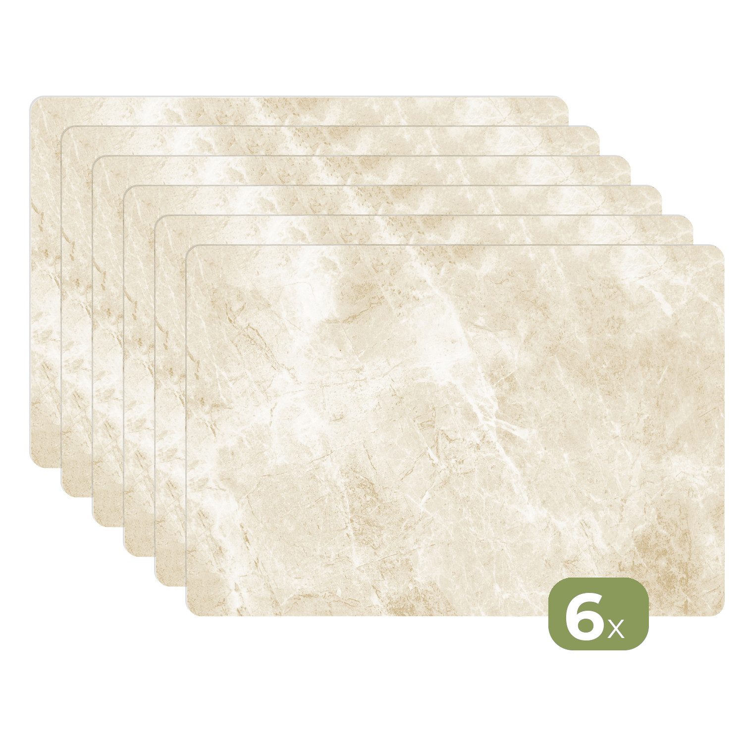 Platzset Marmor - Beige - Marmoroptik - Luxus