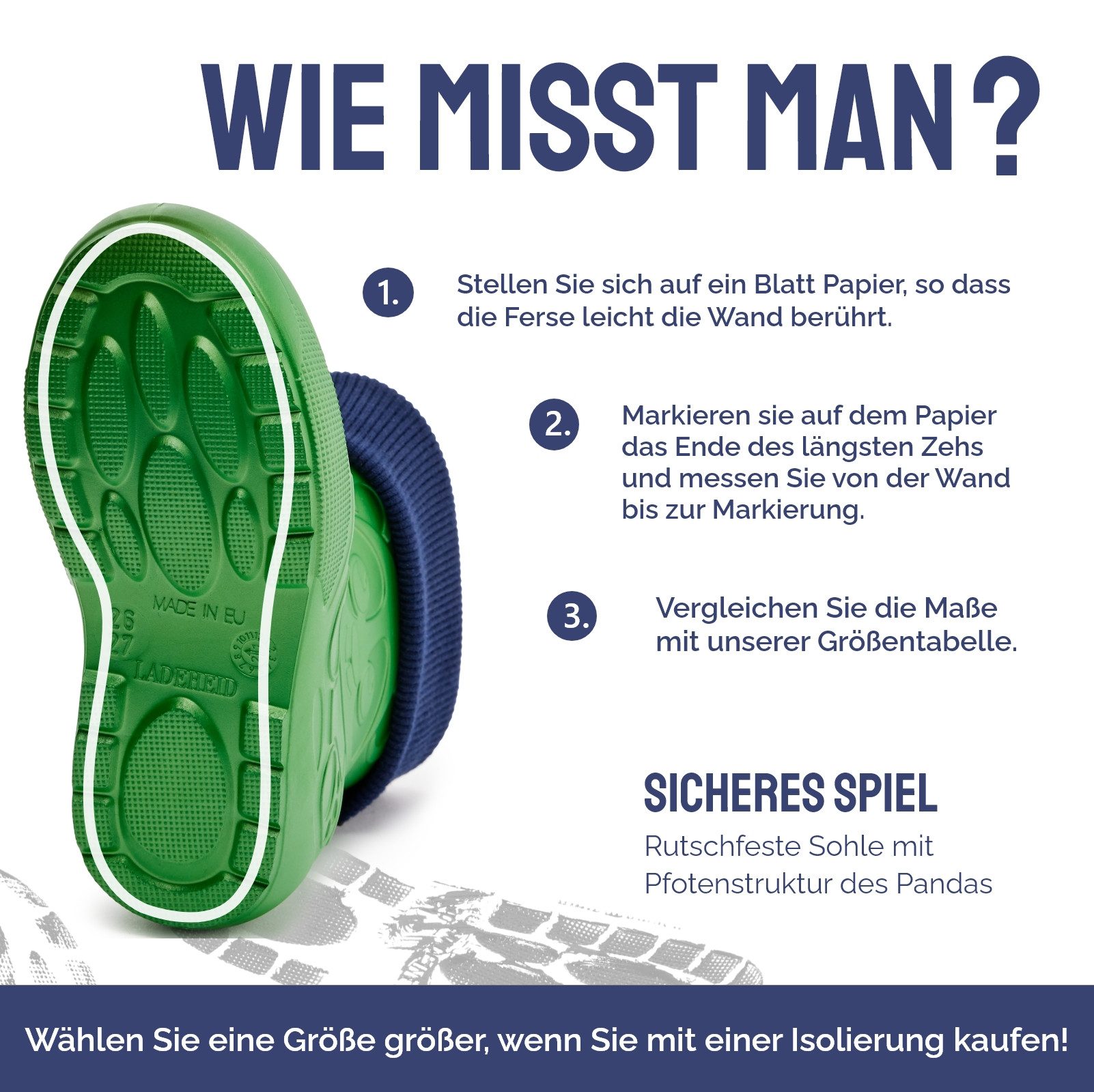 Ladeheid Kinder Federleichte Gummistiefel Thermo mit Fütterung LA-CA-Panda249 Gummistiefel – Bild 4 von 5