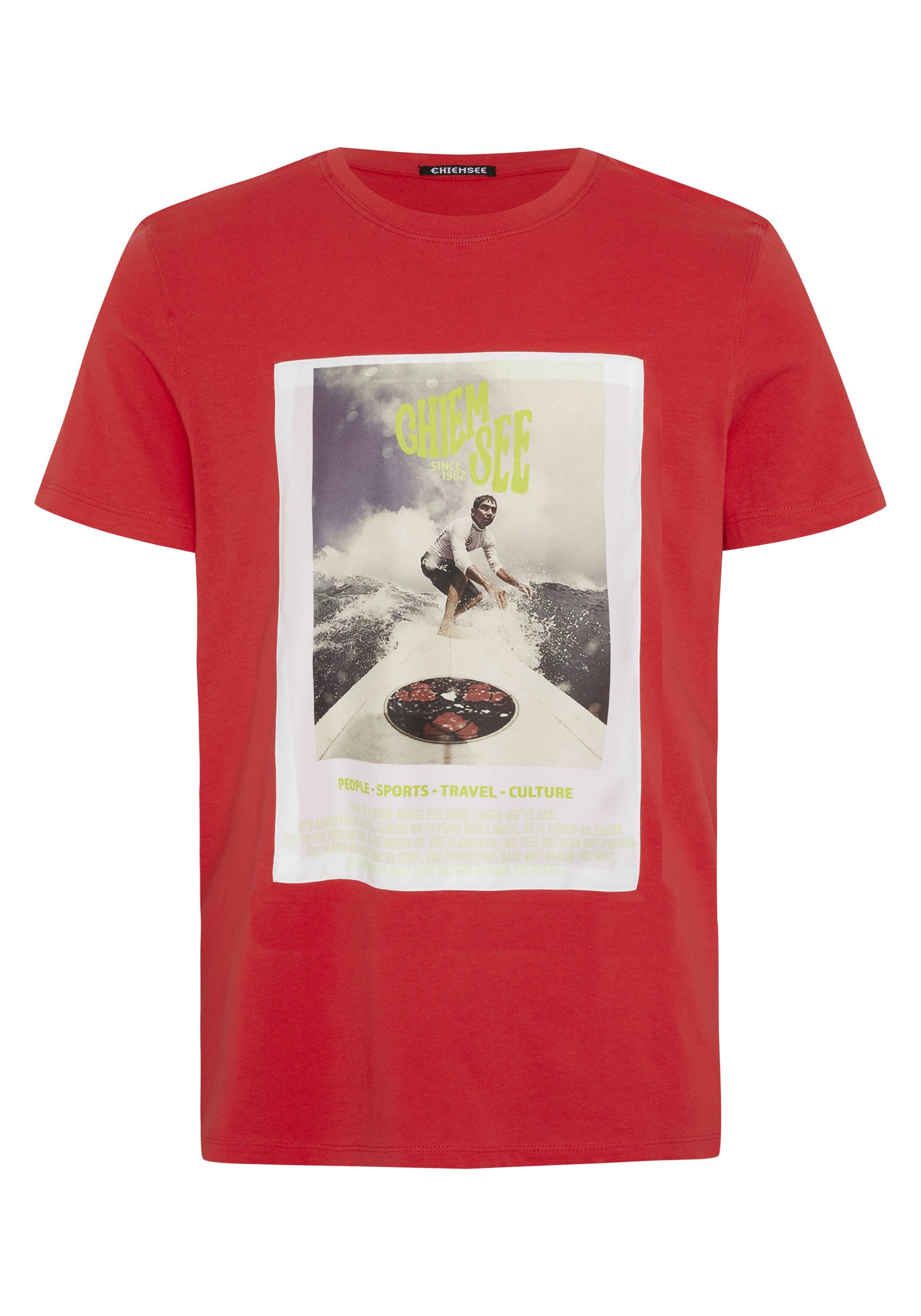 Chiemsee Print-Shirt T-Shirt aus Baumwolle mit Surf-Fotoprint 1 17-1663 Bittersweet