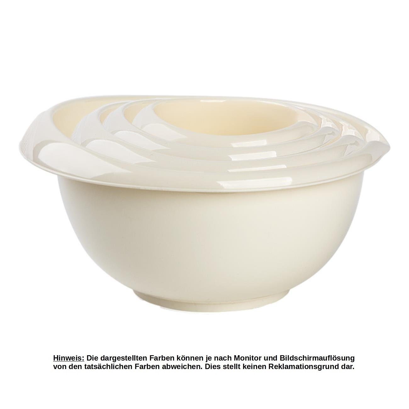 Engelland Rührschüssel Backschüssel-Set, Kunststoff, (Vorteils-Set, 4-tlg), spülmaschinengeeignet, mikrowellengeeignet, Ausgusslippe