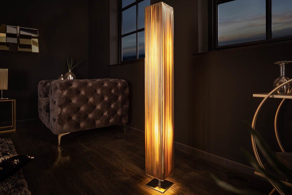 silber, riess-ambiente Design 120cm PARIS ohne Leuchtmittel, / gold Stehlampe Modern