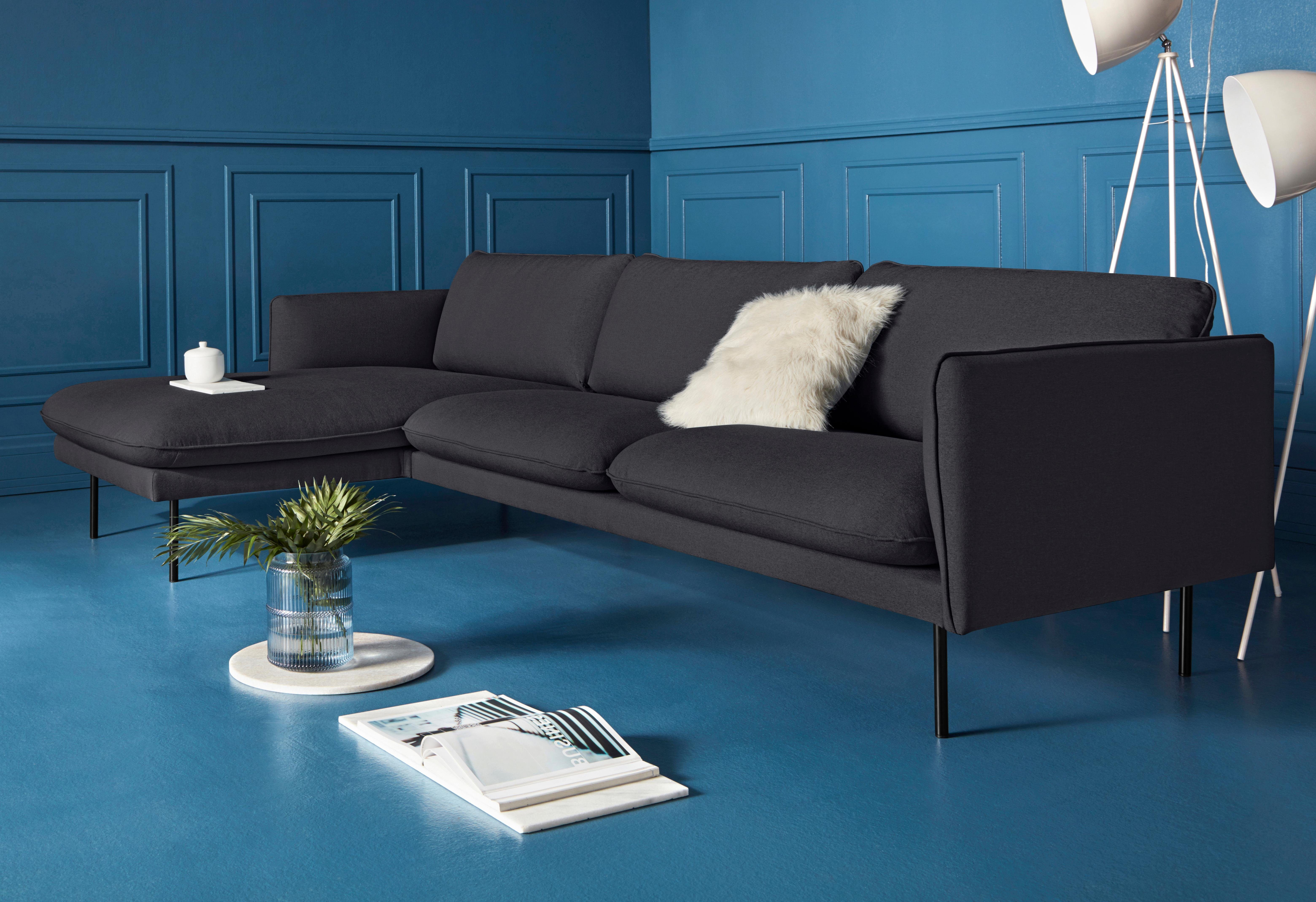 COUCH♥ Ecksofa »Levon«, mit Recamierenabschluß, in moderner Optik