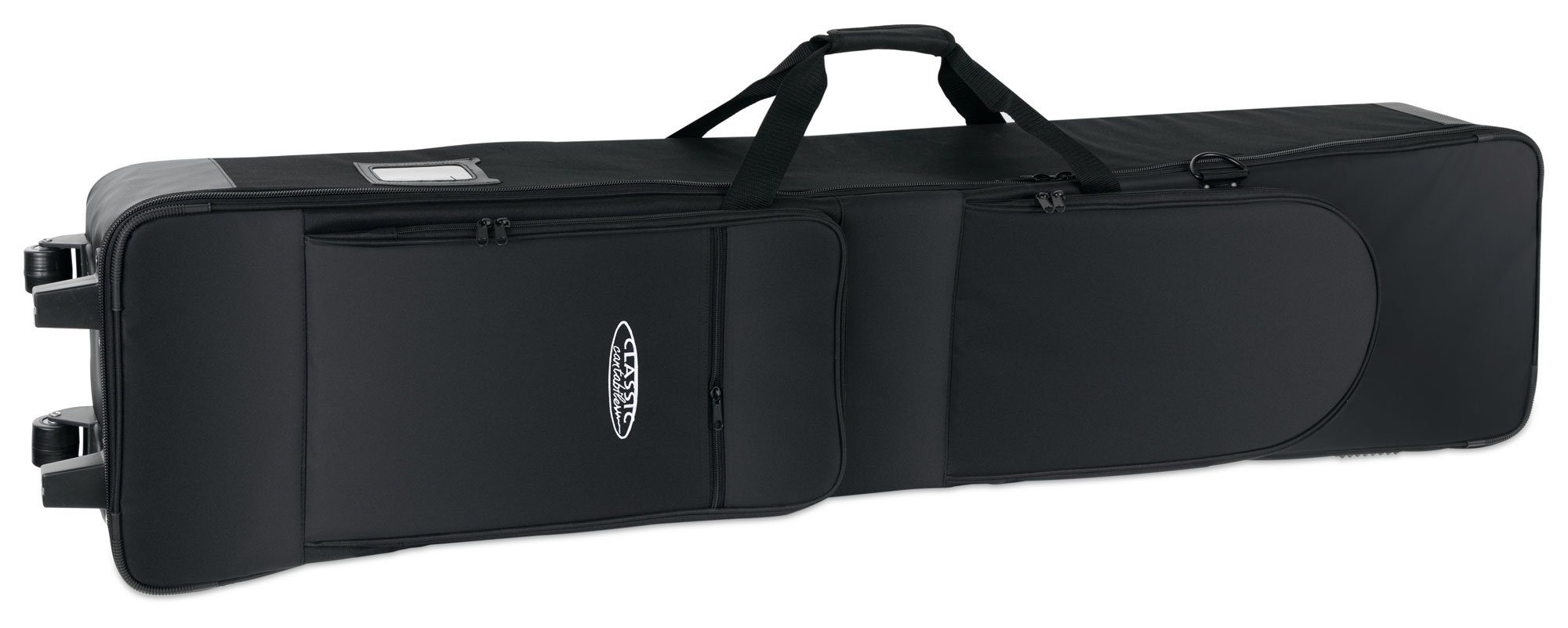 Classic Cantabile Piano-Transporttasche G1 Keyboardtasche mit Trolley - Innenmaße: 133 x 30 x 17 cm, Schaumstoffpolsterung - 2 große Außentaschen | Keyboardtaschen
