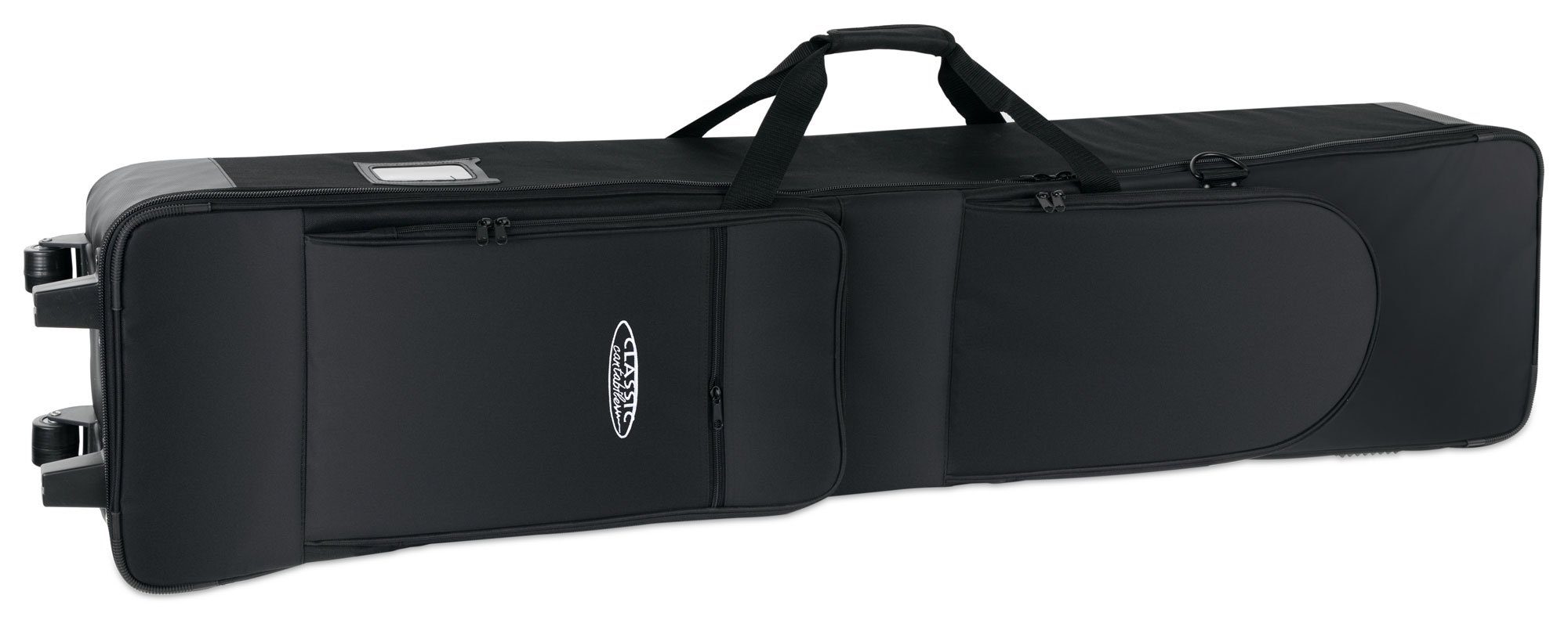 Classic Cantabile Piano-Transporttasche G1 Keyboardtasche mit Trolley - Innenmaße: 133 x 30 x 17 cm, Schaumstoffpolsterung - 2 große Außentaschen