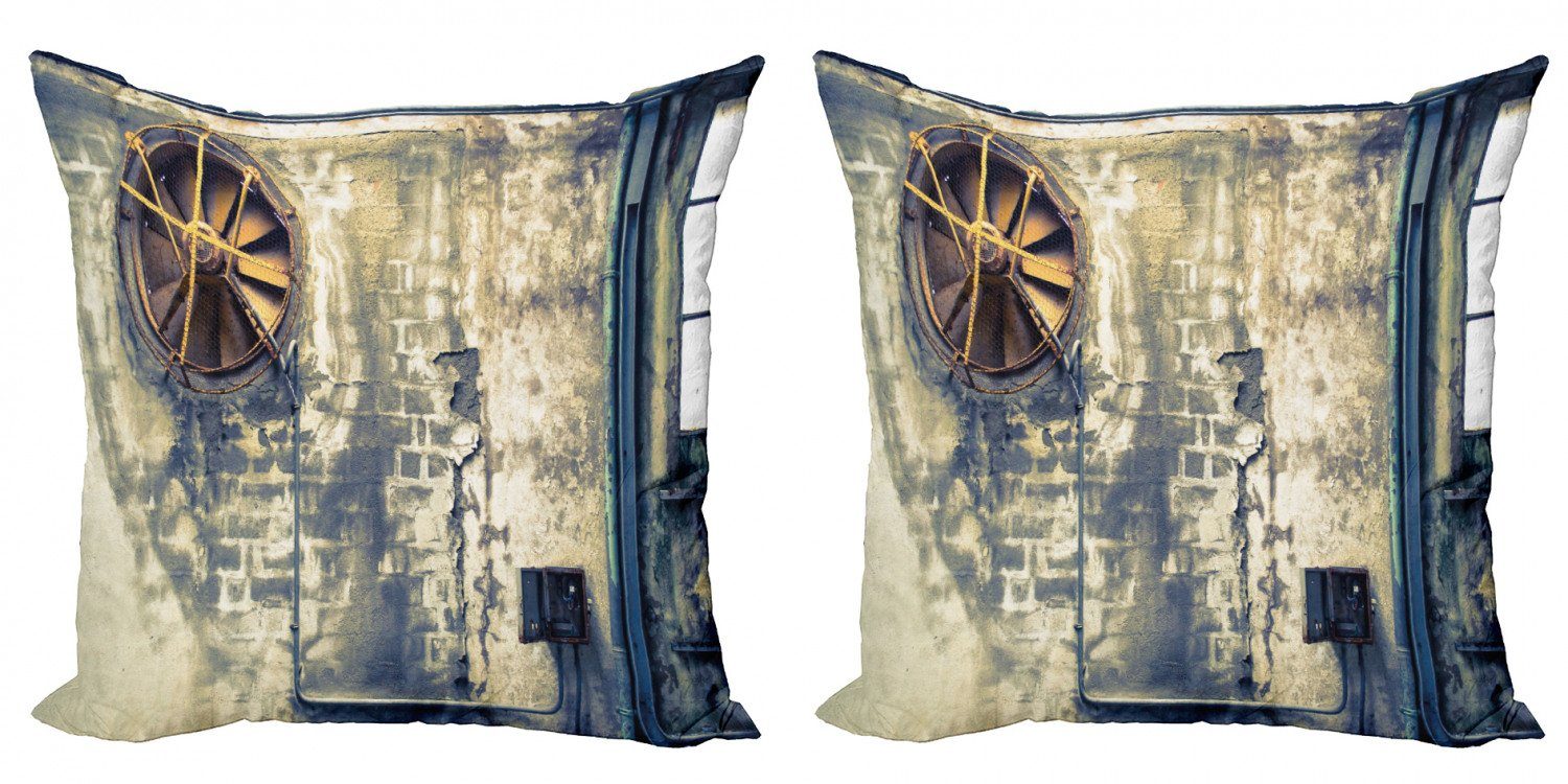 Kissenbezüge Modern Accent Doppelseitiger Digitaldruck, Abakuhaus (2 Stück), industriell Wrecked Wand