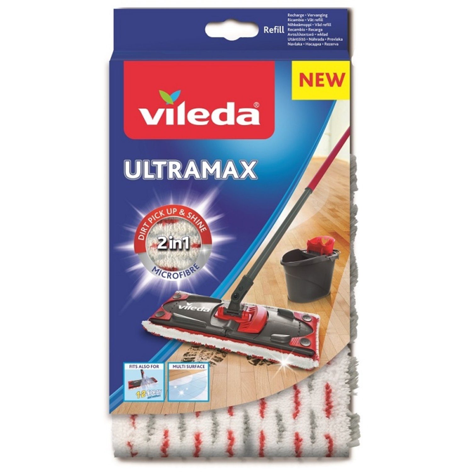 Stiel Mopp Ultramax mit Einsatz Wischmopp, + Vileda