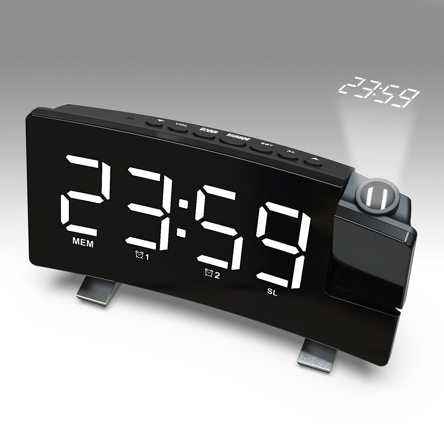 RWEUOQ Projektionswecker FM Radiowecker Projektionswecker 2 günstig online kaufen